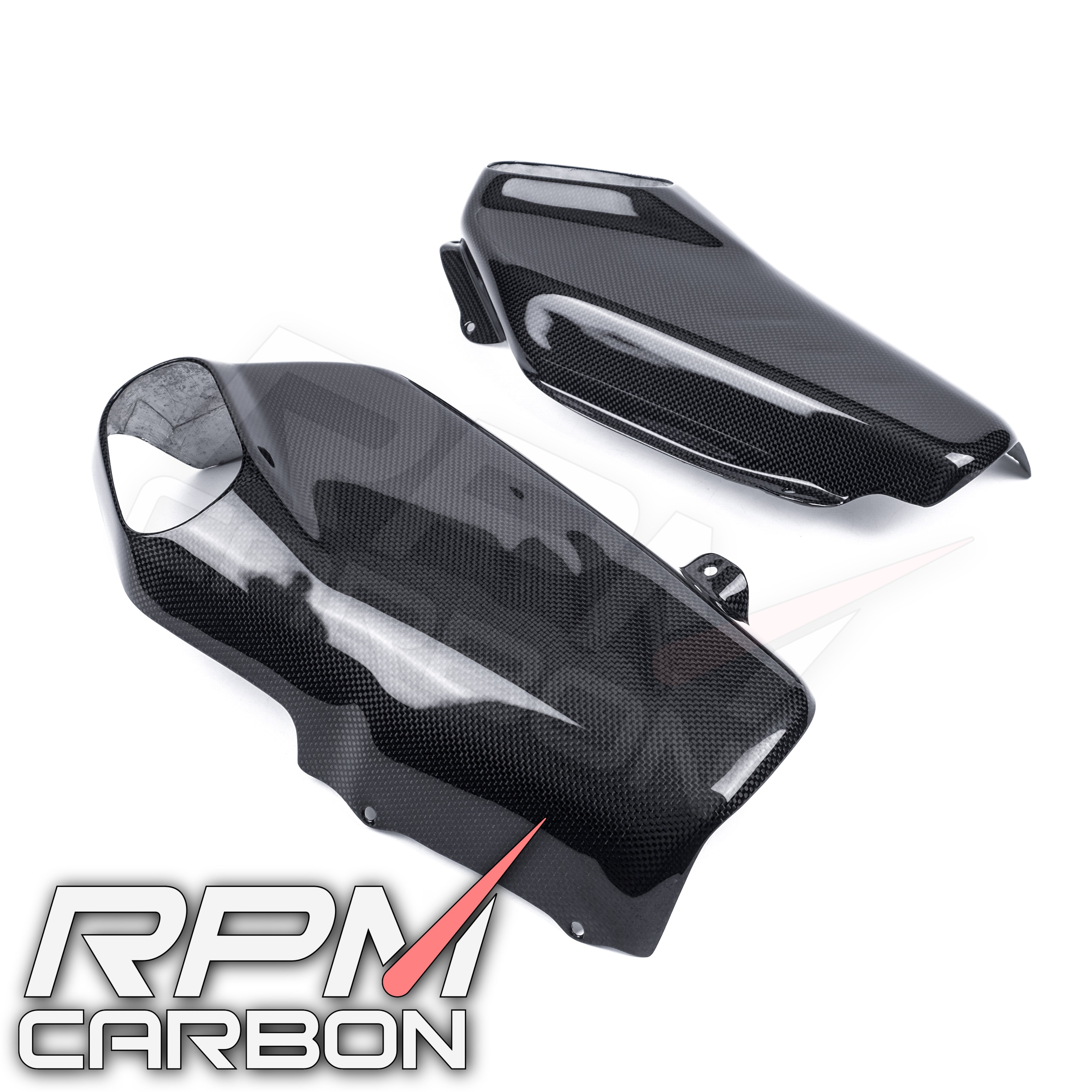 Ducati Panigale/Streetfighter V4 Carbon Fiber Stock Exhaust Side Panels