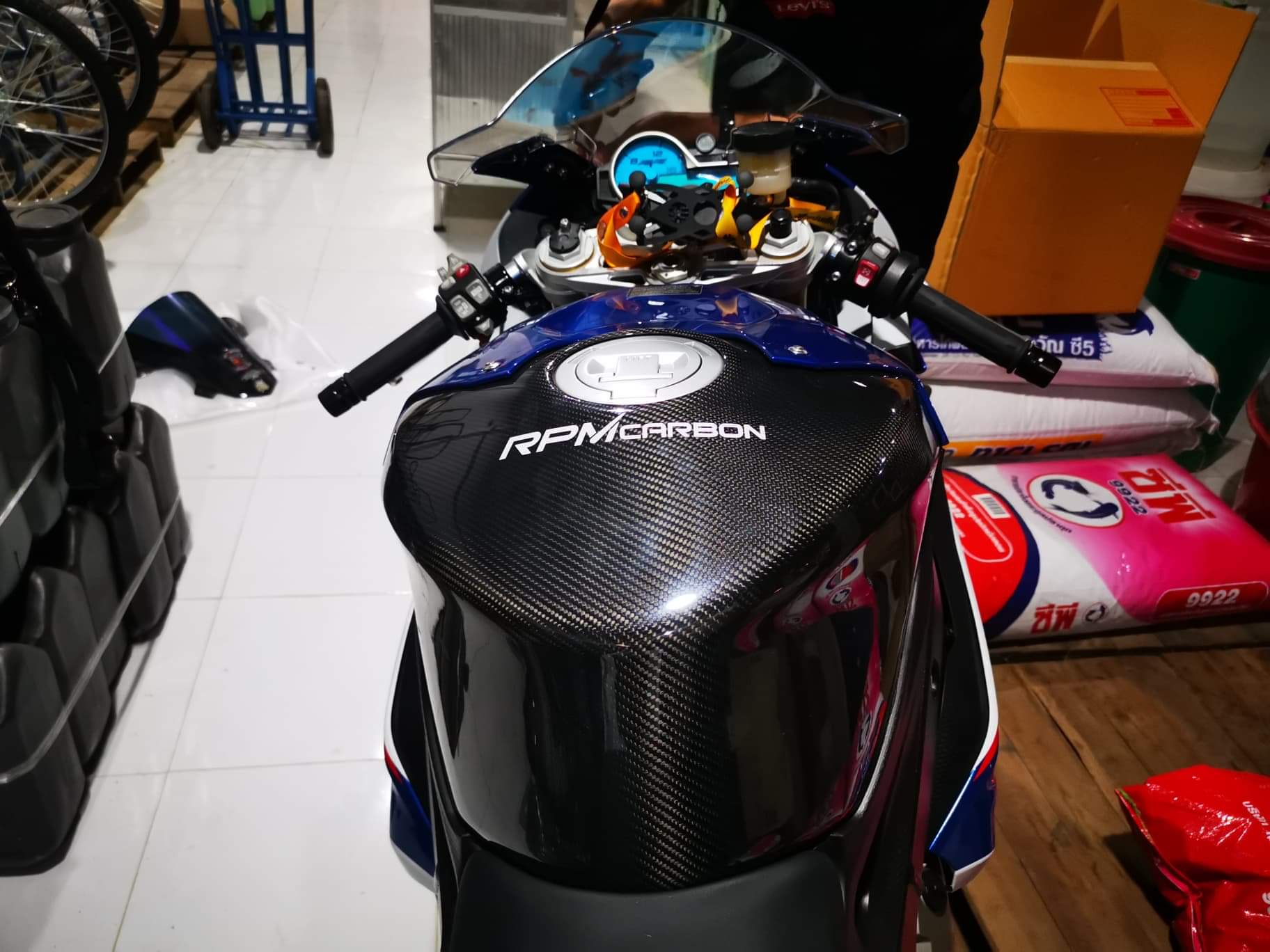 BMW S1000RR 2009-2018 Carbon Fiber Tank Cover WSBK Shroud Extender