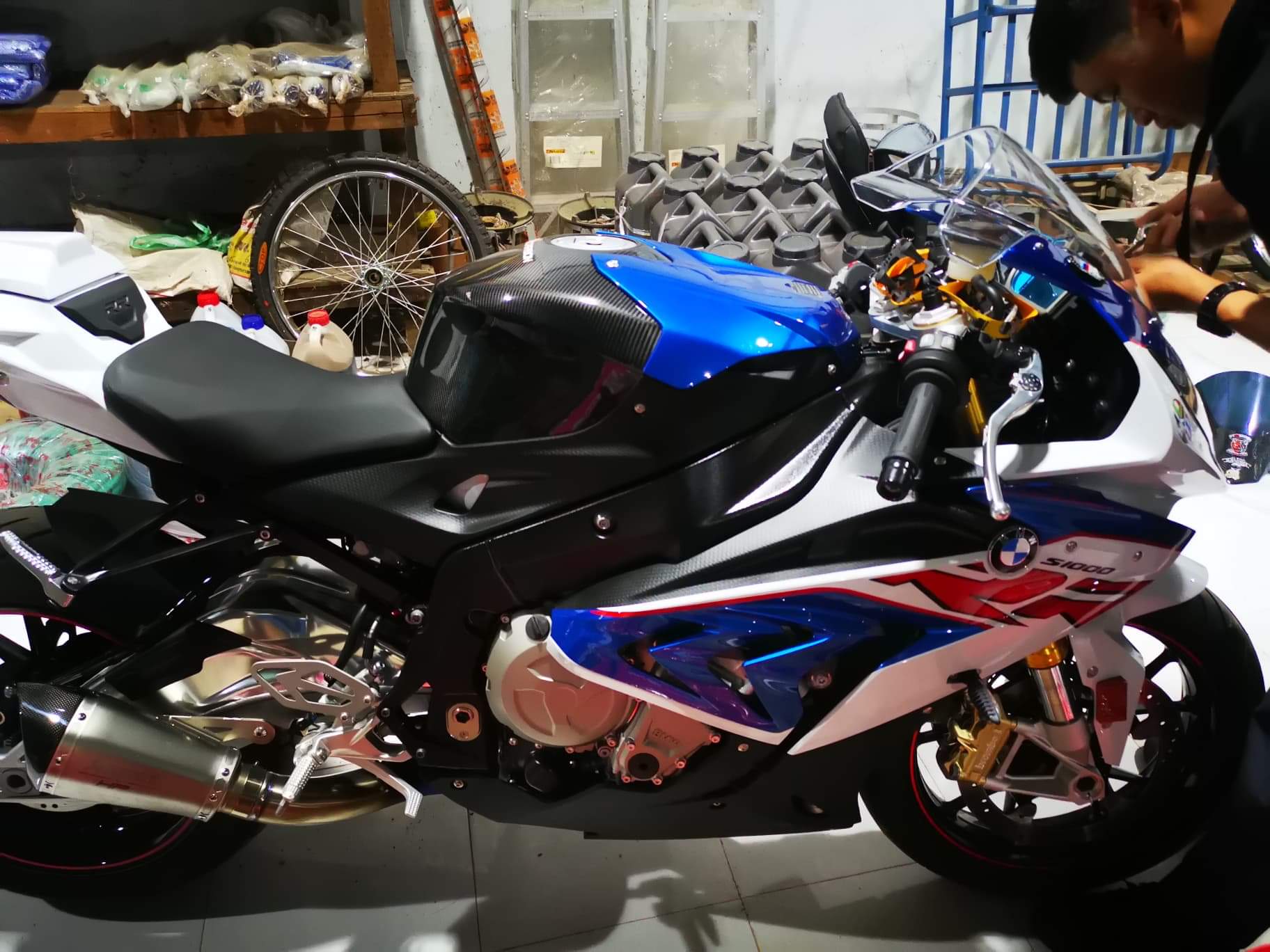 BMW S1000RR 2009-2018 Carbon Fiber Tank Cover WSBK Shroud Extender