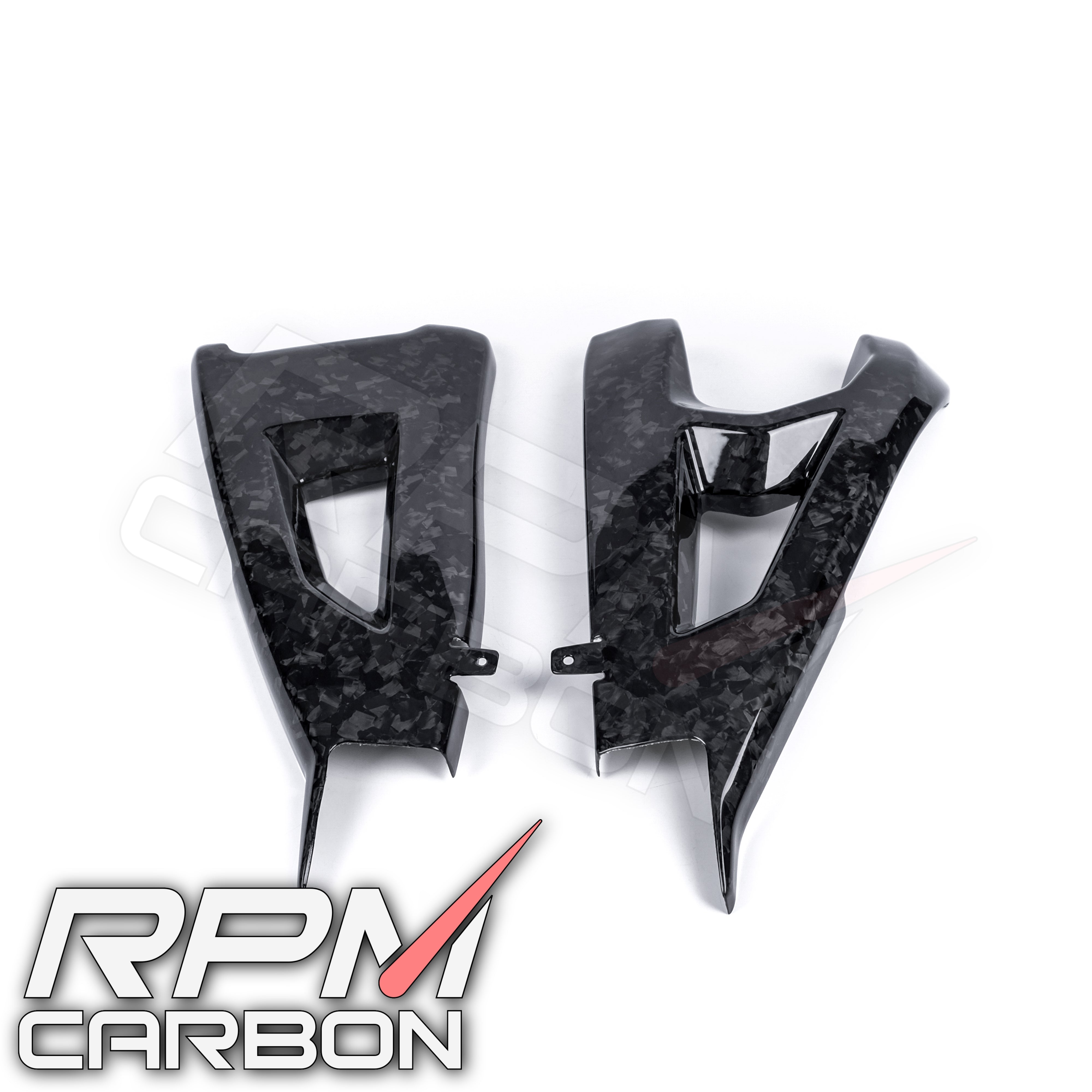 Kawasaki ZX-10R 2016+ Carbon Fiber Swingarm Covers Protectors in Carbon Fiber