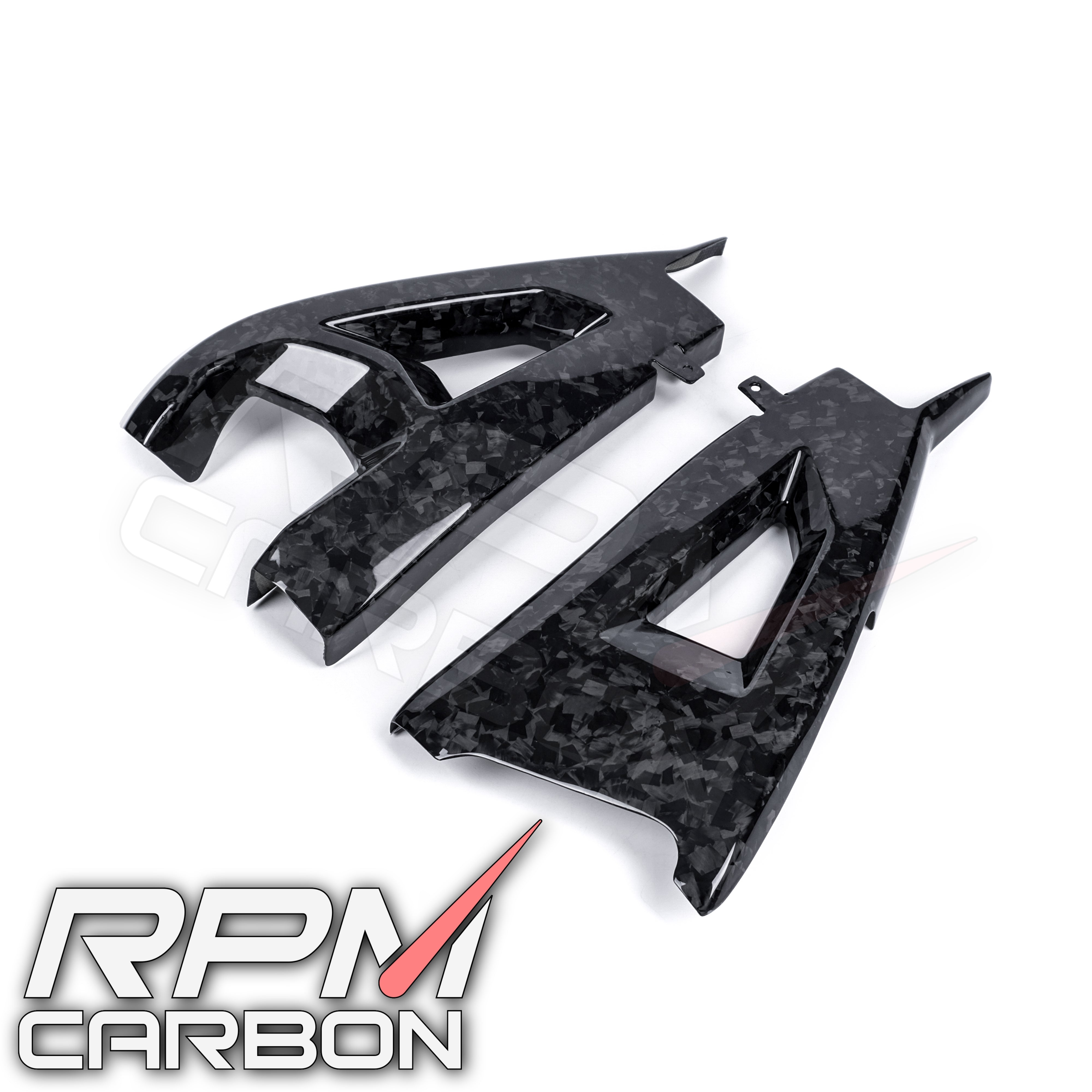 Kawasaki ZX-10R Carbon Fiber Swingarm Covers Protectors in Carbon Fiber