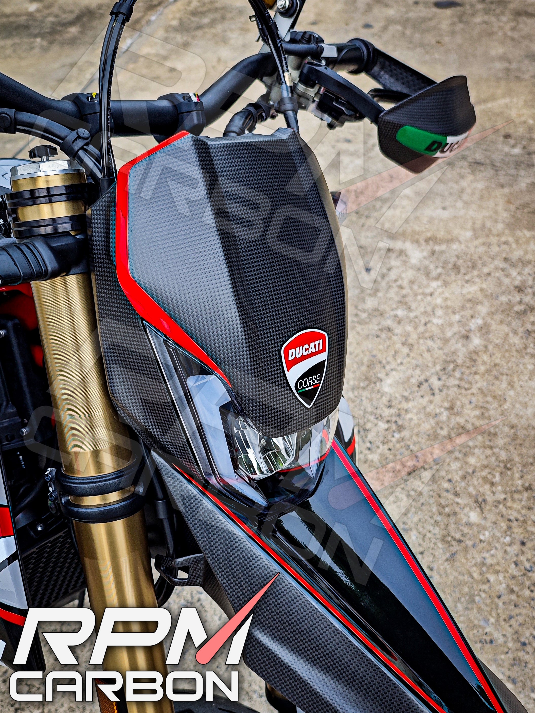 Ducati Hypermotard 698 Carbon Fiber Dash Cover
