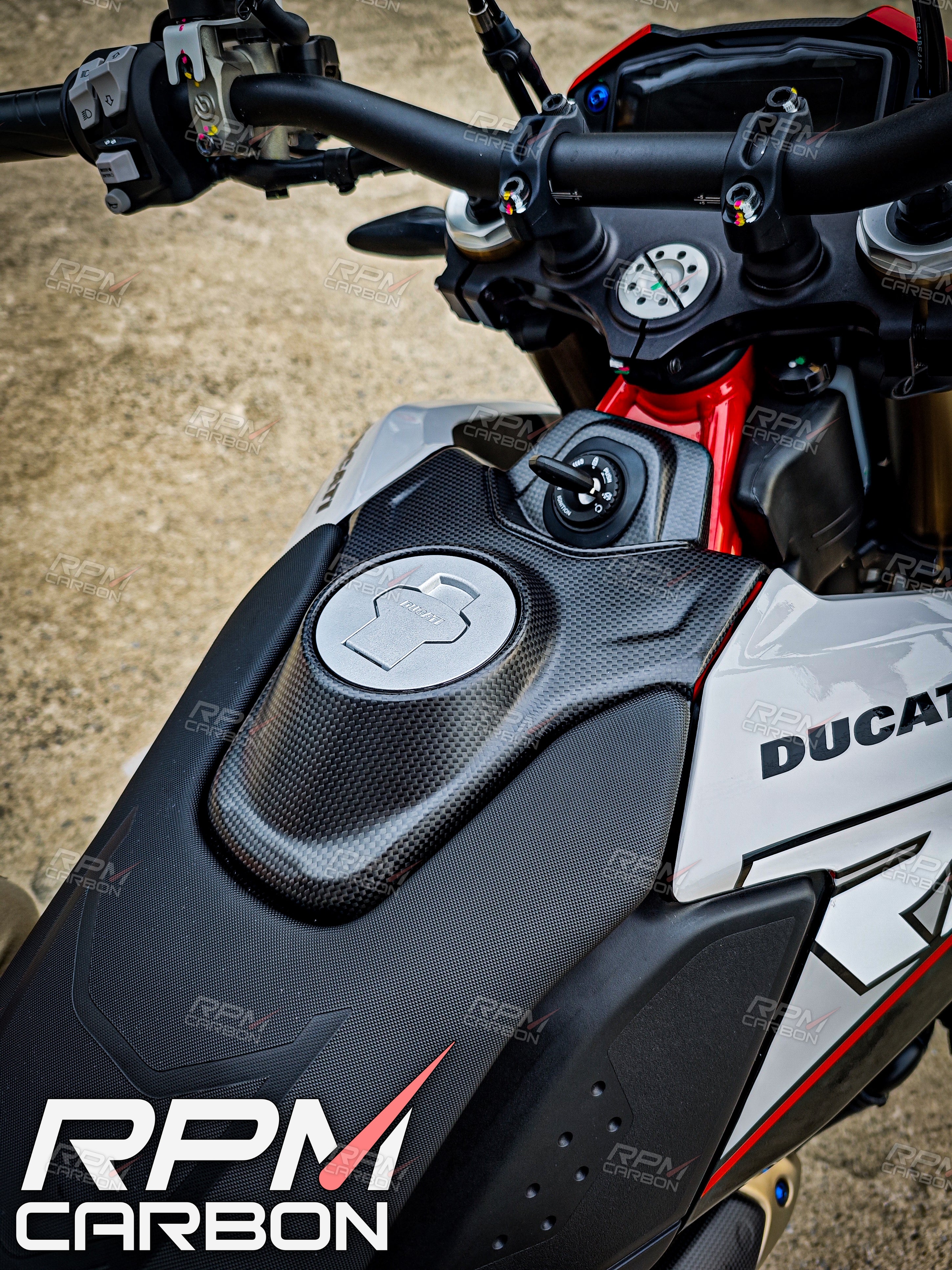 Ducati Hypermotard 698 Carbon Fiber Upper Tank Cover