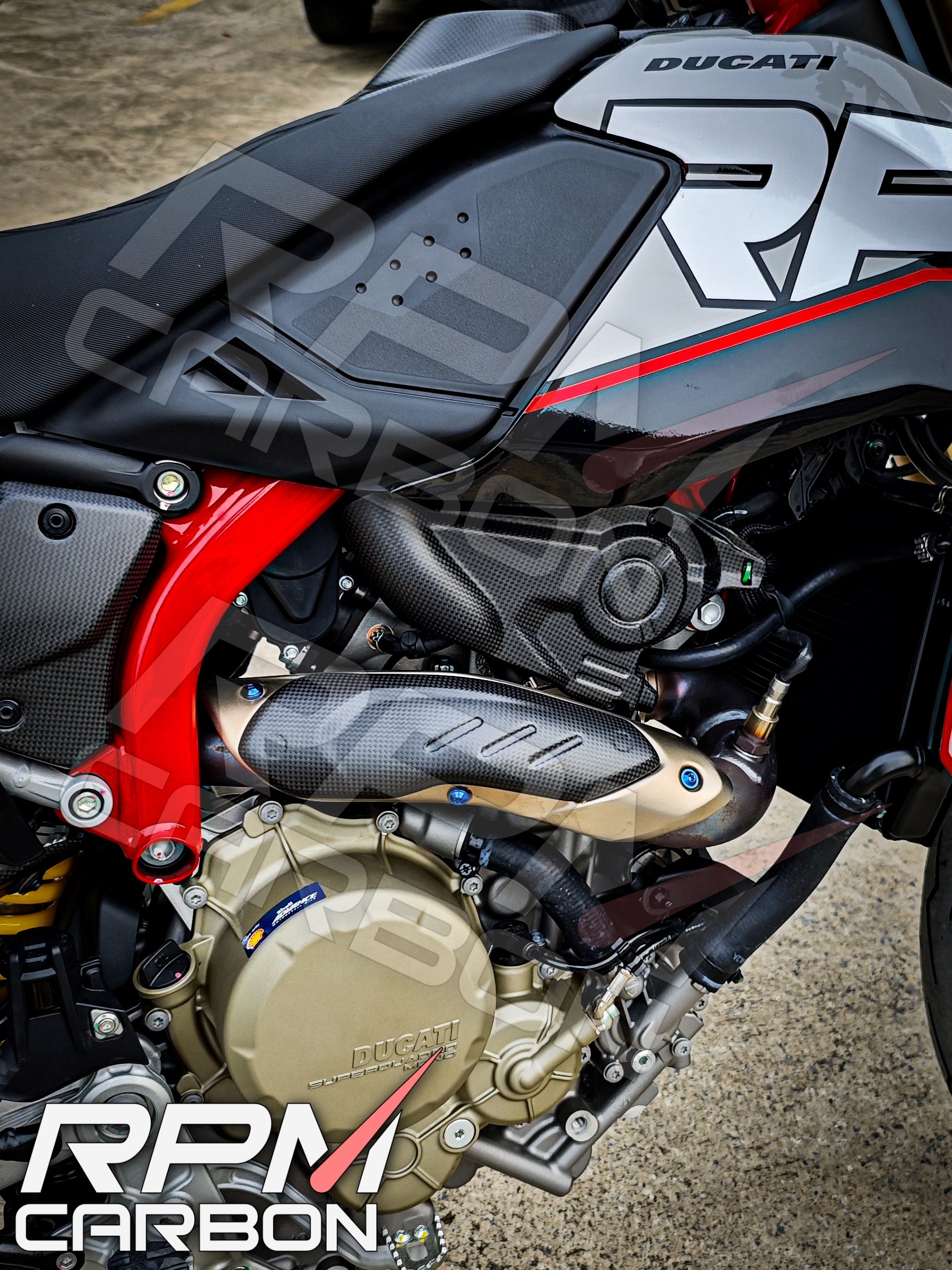 Ducati Hypermotard 698 Carbon Fiber Exhaust Shield