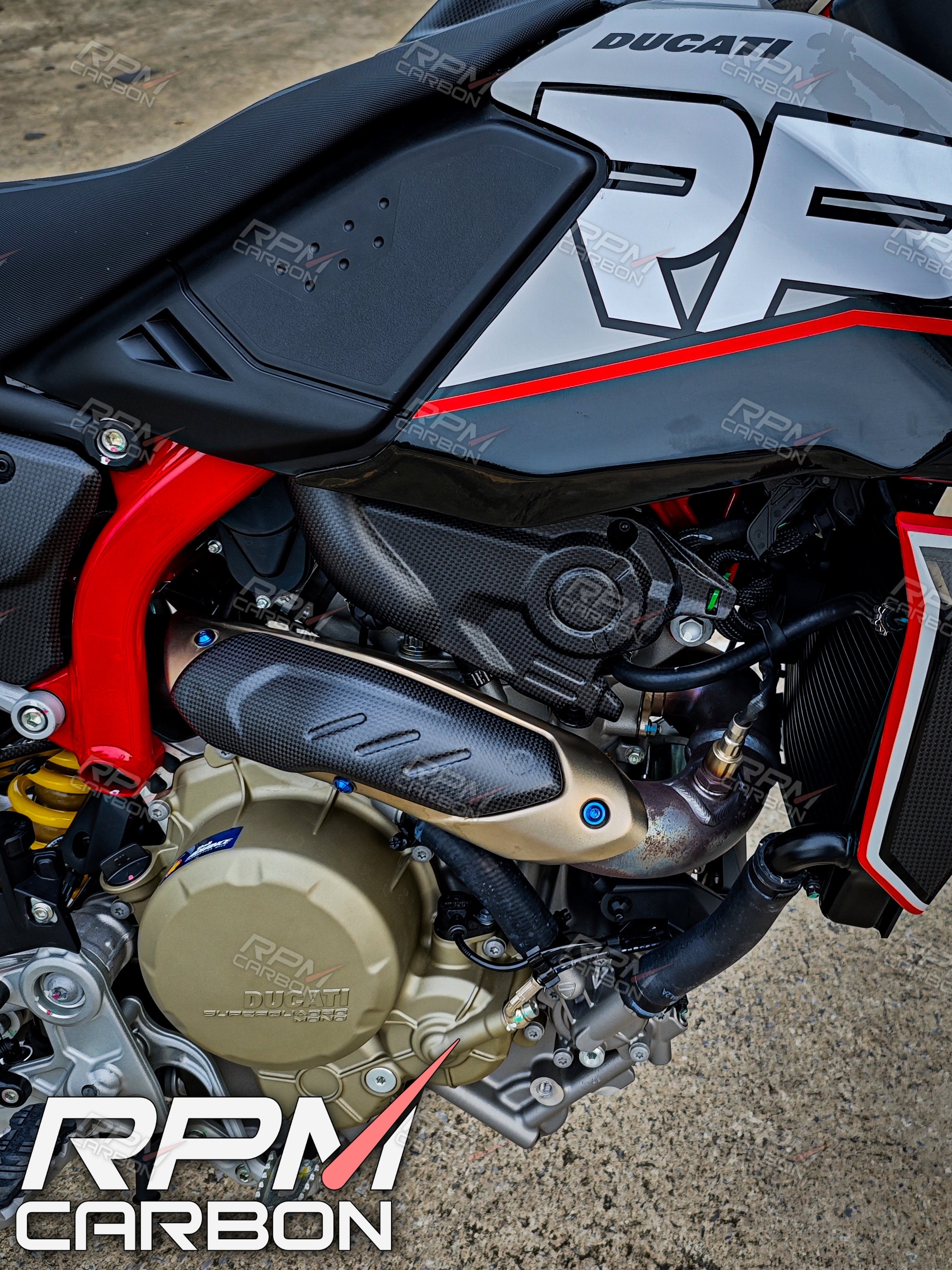 Ducati Hypermotard 698 Carbon Fiber Engine Cover Right