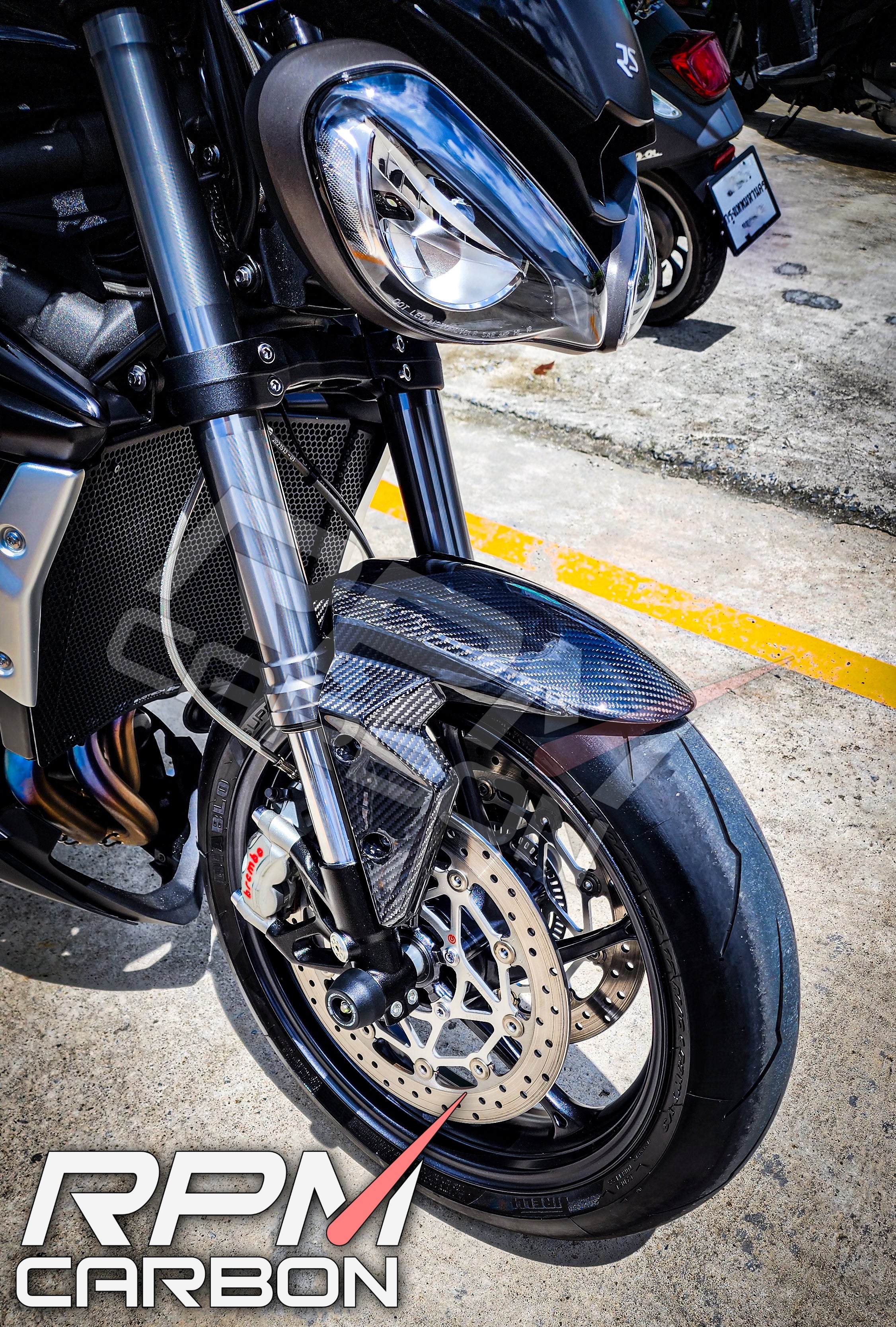 Triumph Street Triple 765 Carbon Fiber Front Fender Hugger