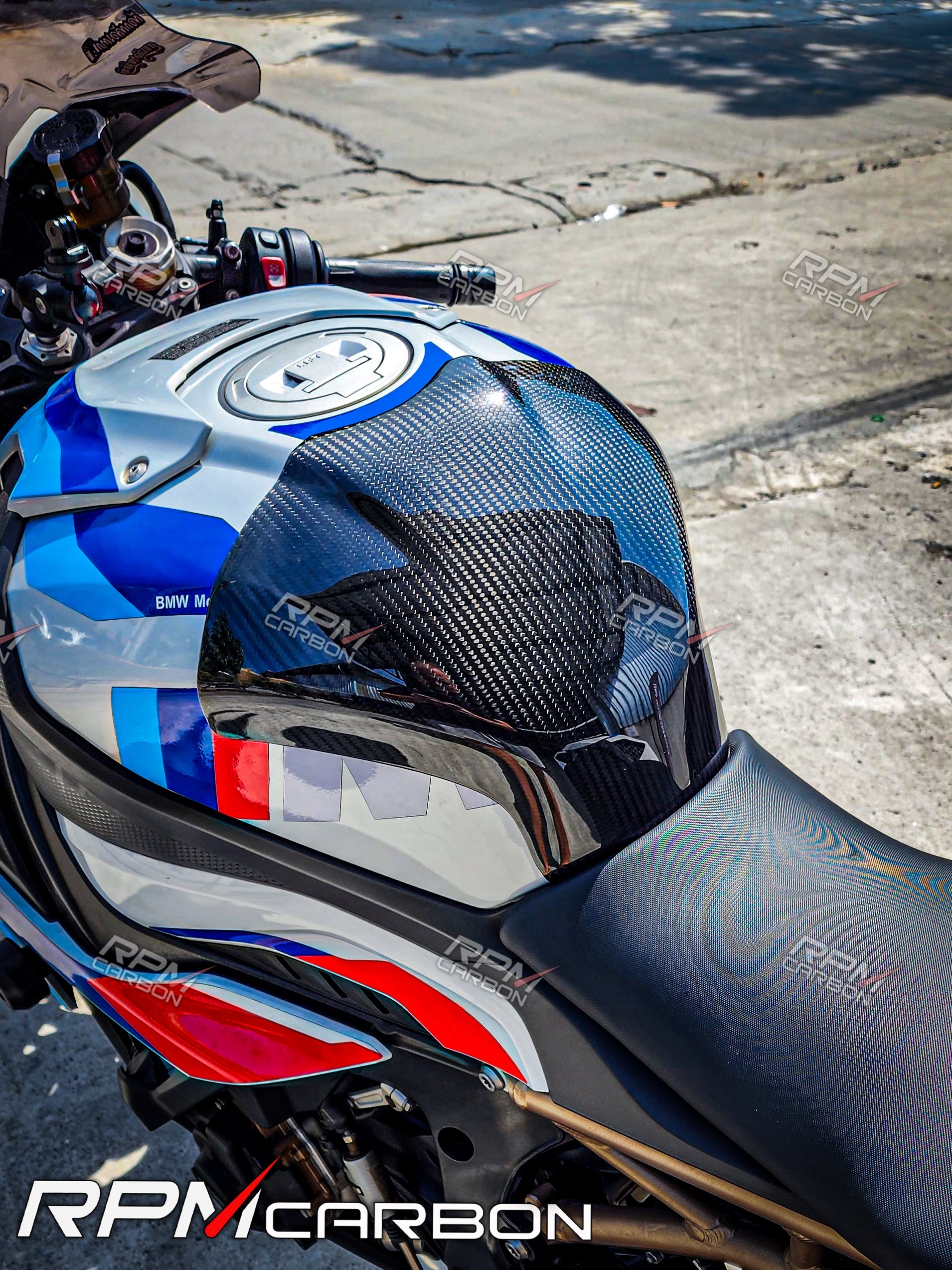 RPM CARBON タンクボックスカバー  S1000RR K67 BMW S1000RR S1000R Carbon Fiber Tank Cover Protector