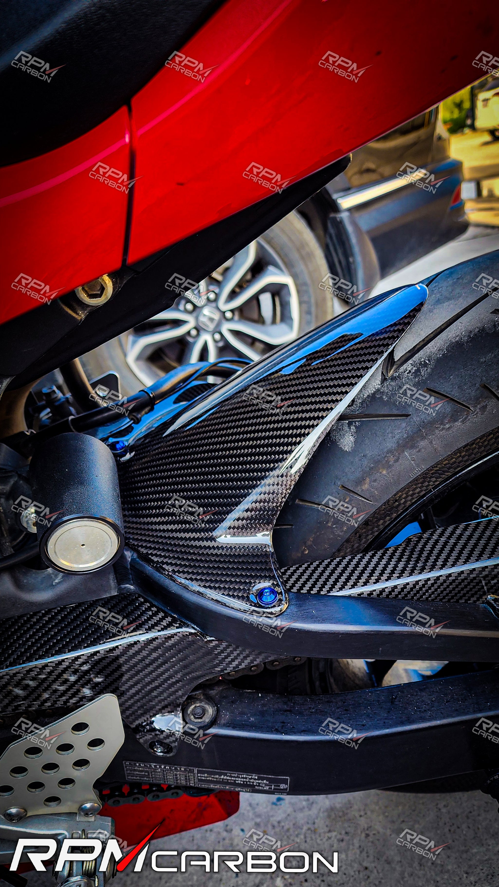 CBR600RR カーボン リアフェンダー バイクパーツ Honda CBR600RR カーボンファイバー リアフェンダーハガー