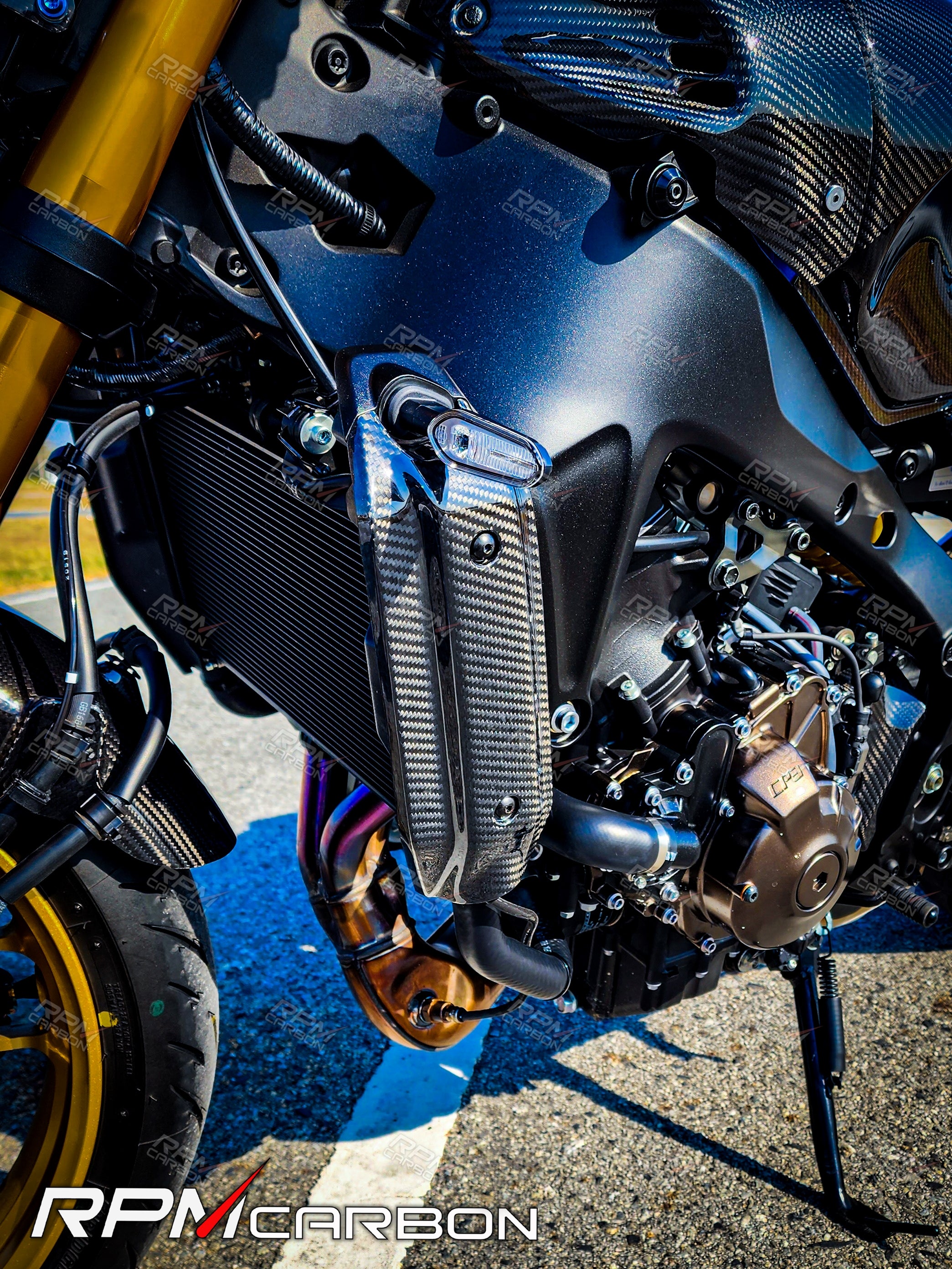 Yamaha XSR900 2022+ Kühlerabdeckungen aus Kohlefaser
