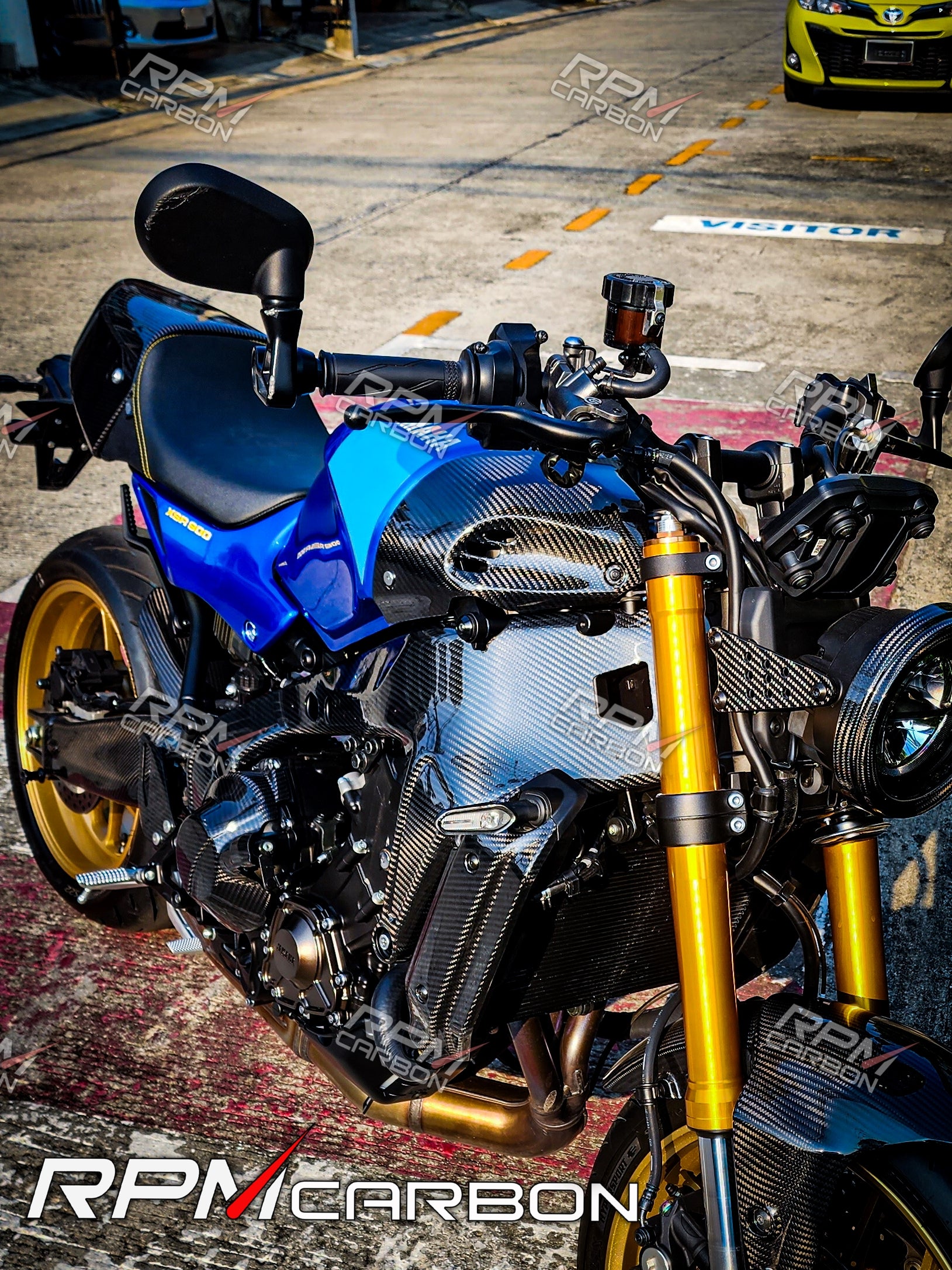 くう Yamaha XSR900 2022+ Carbon Fiber Airbox Cover
