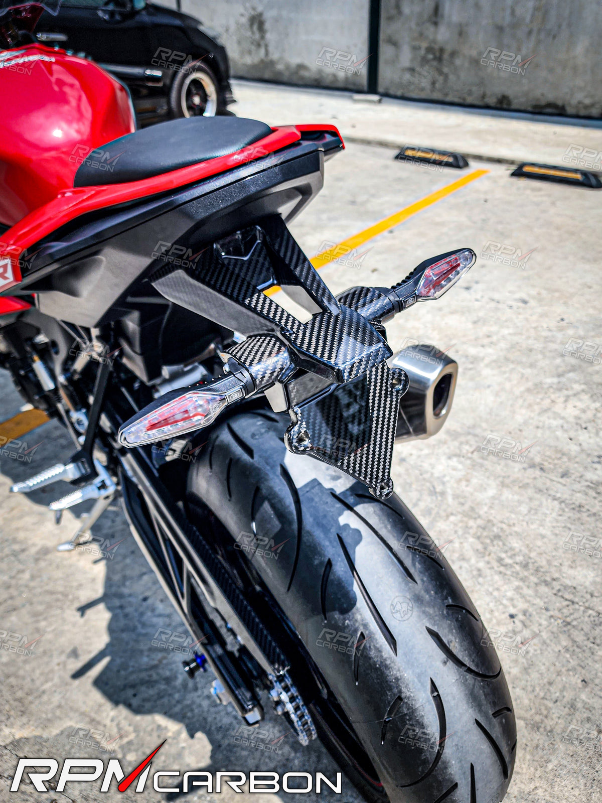 BMW S1000RR S1000R Carbon Fiber Registration License Plate Holder