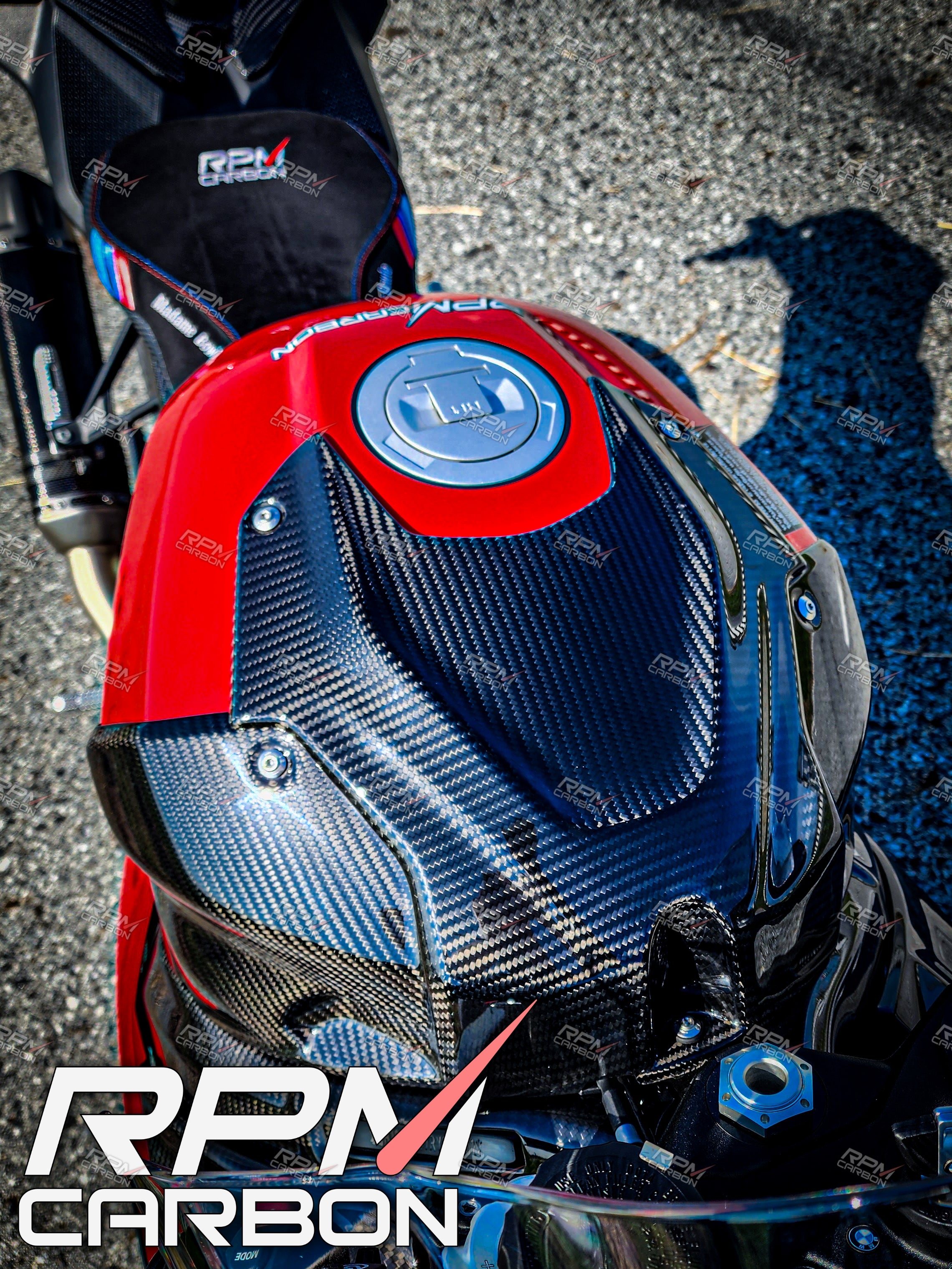 BMW S1000RR S1000R Carbon Fiber Tank Airbox Cover