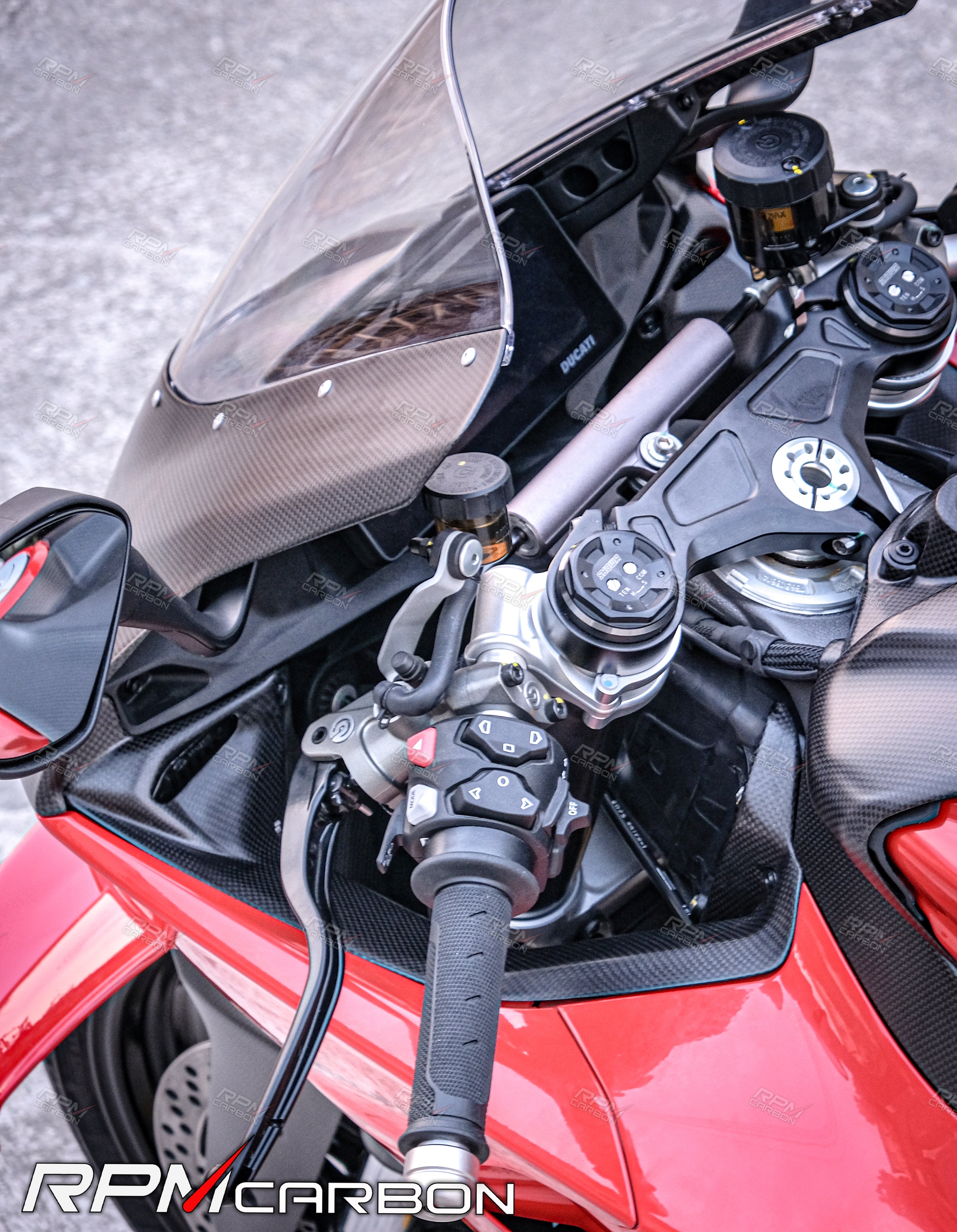 Ducati Panigale V4 Carbon Inner Dash Side Panels