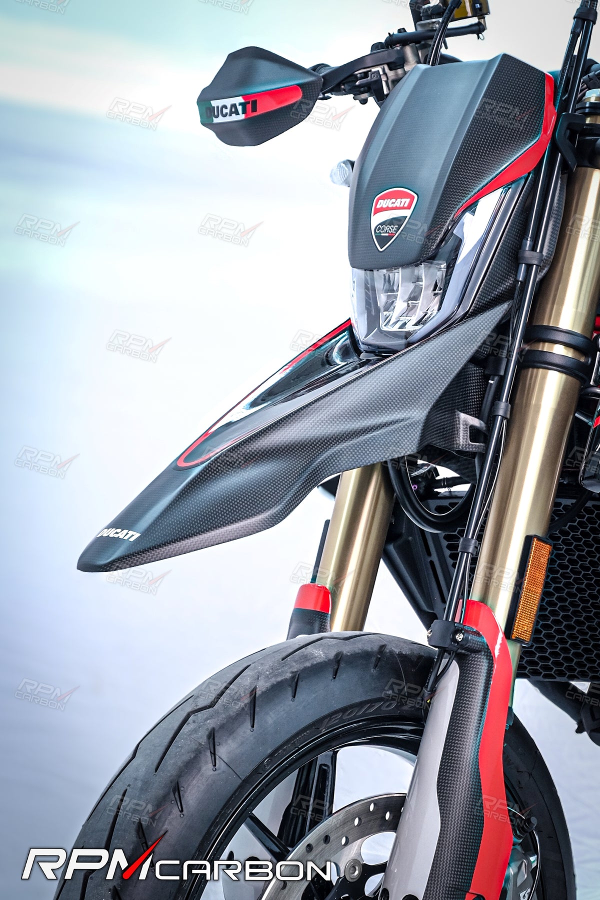 Ducati Hypermotard 698 Carbon Fiber Front Fender Mudguard