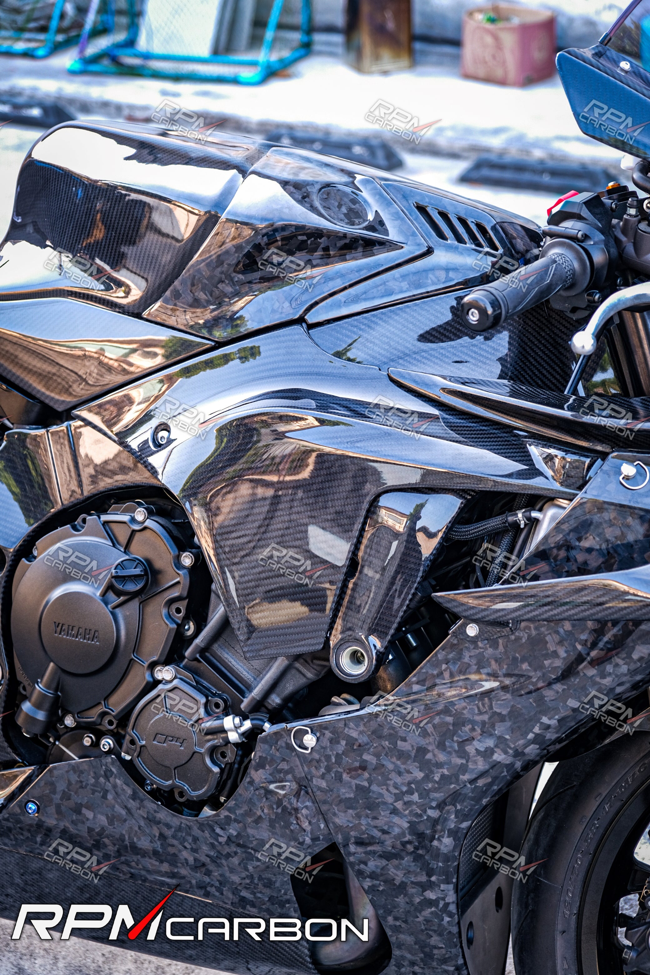 Yamaha R1 R1M 2020+ Carbon Fiber Upper Side Panels Fairings