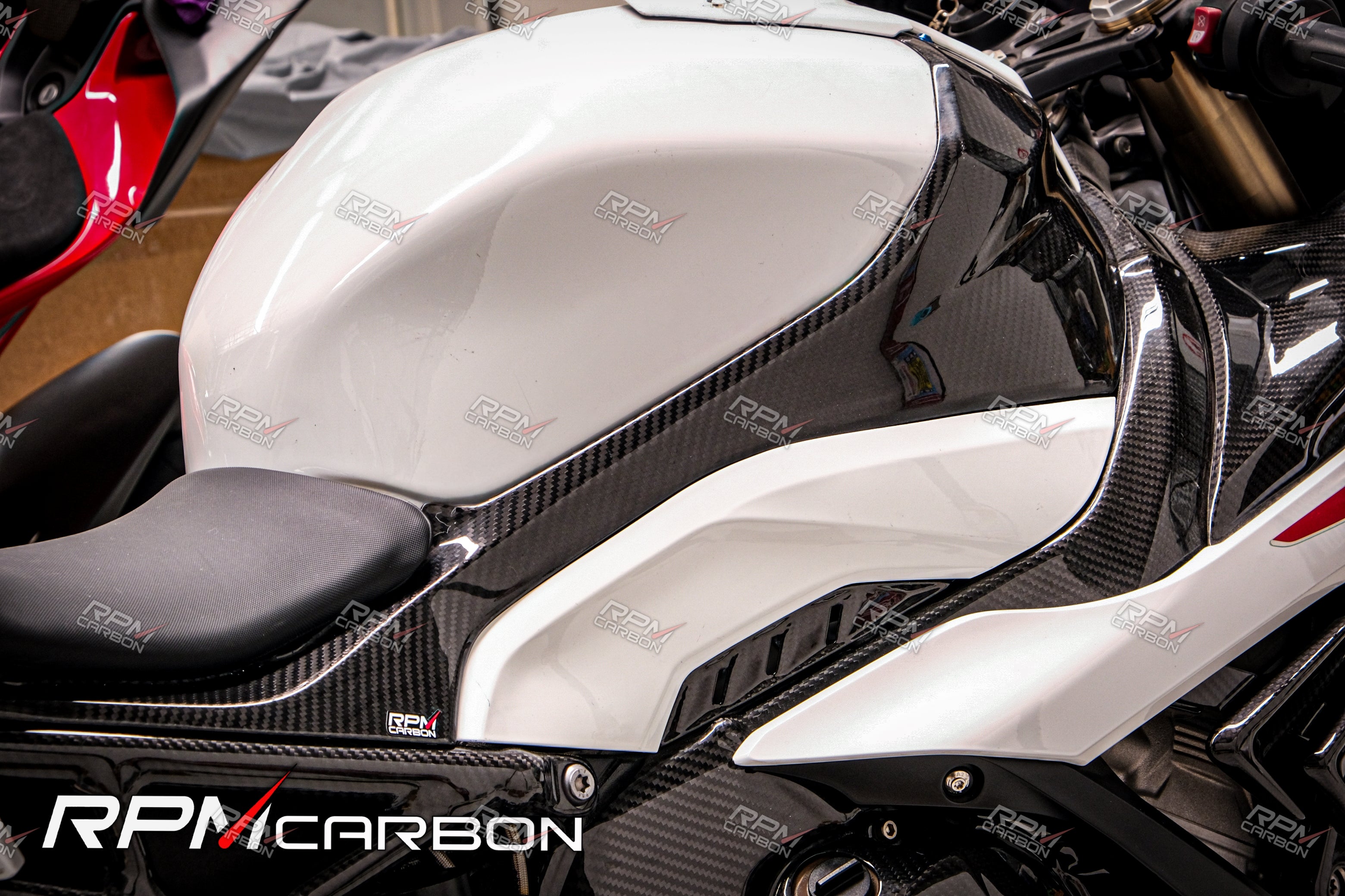 BMW S1000RR Carbon Fiber Tank Side Panels (OEM Version)