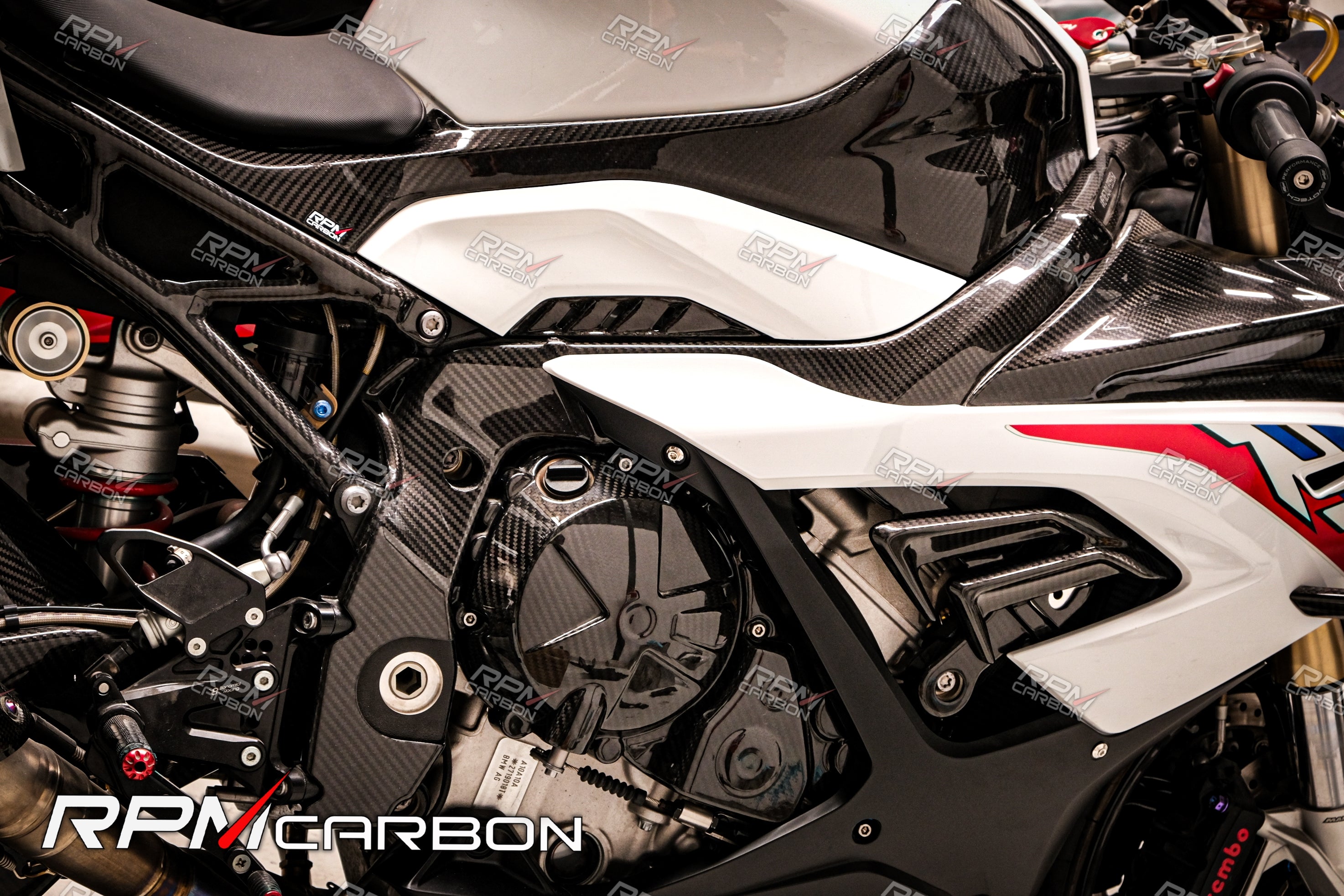 BMW S1000RR S1000R Carbon Fiber Frame Covers Protectors