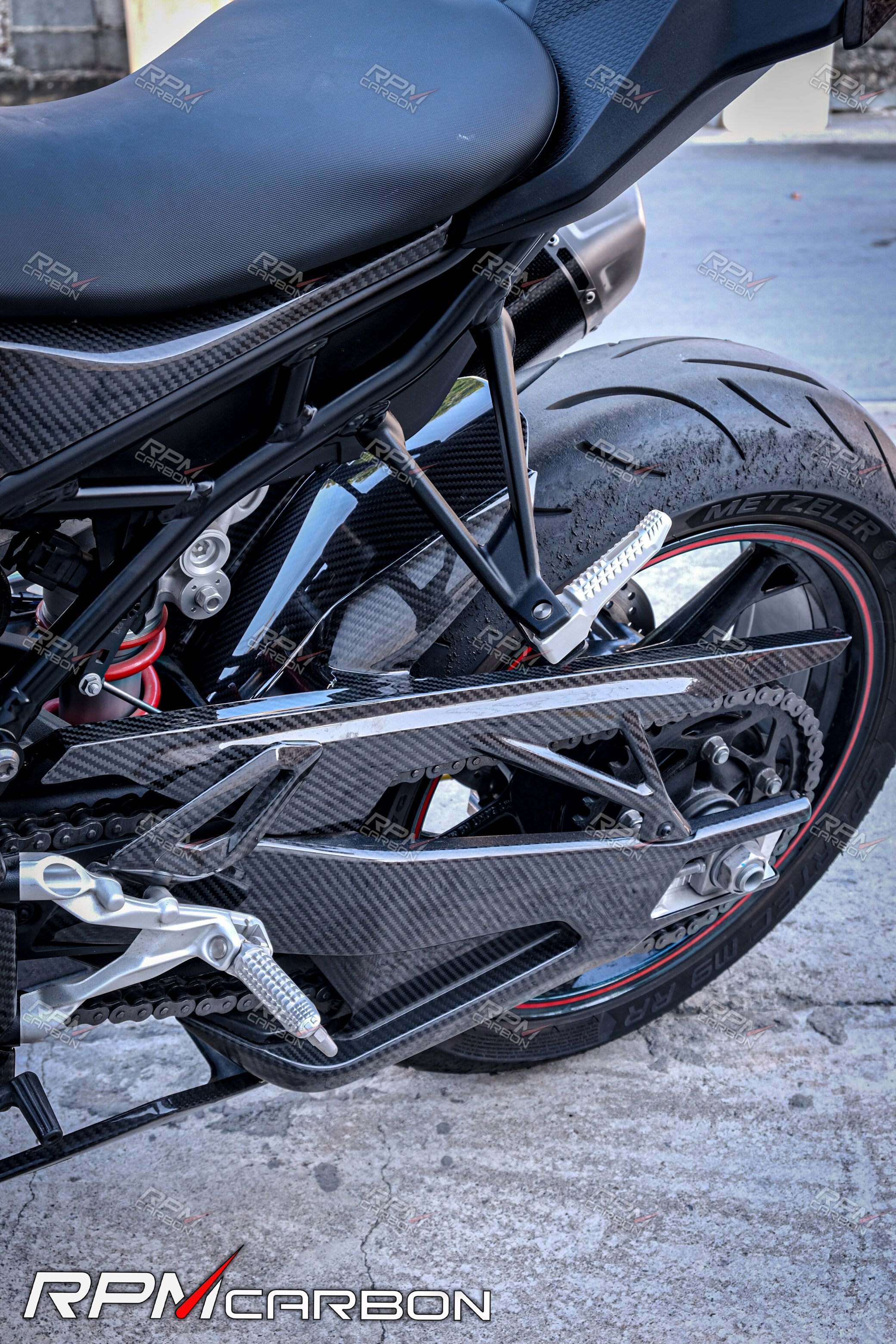 BMW S1000RR S1000R Carbon Fiber Rear Fender / Chain Guard