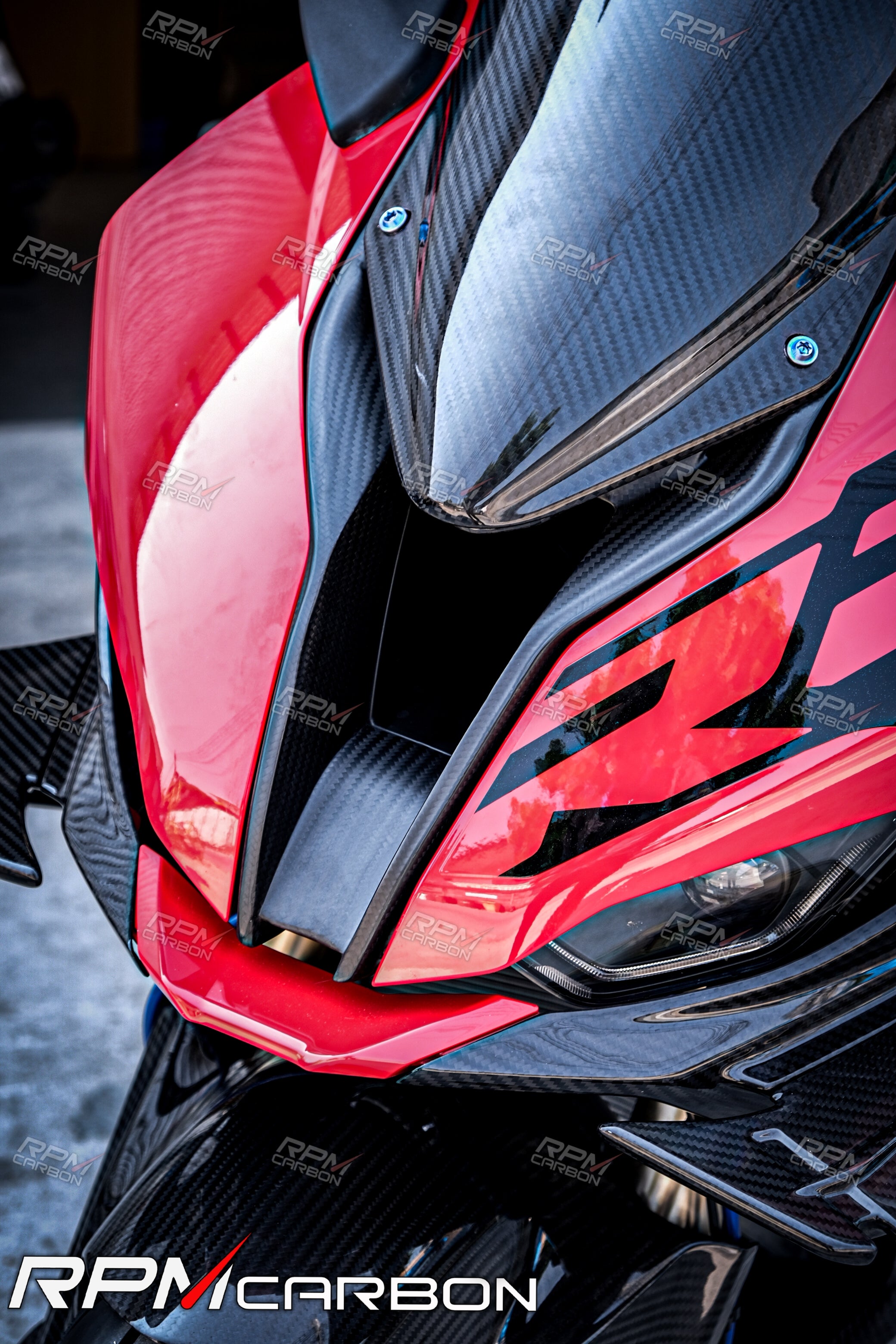 BMW S1000RR Carbon Fiber AirIntake Front Nose Fairing (Read Descriptio
