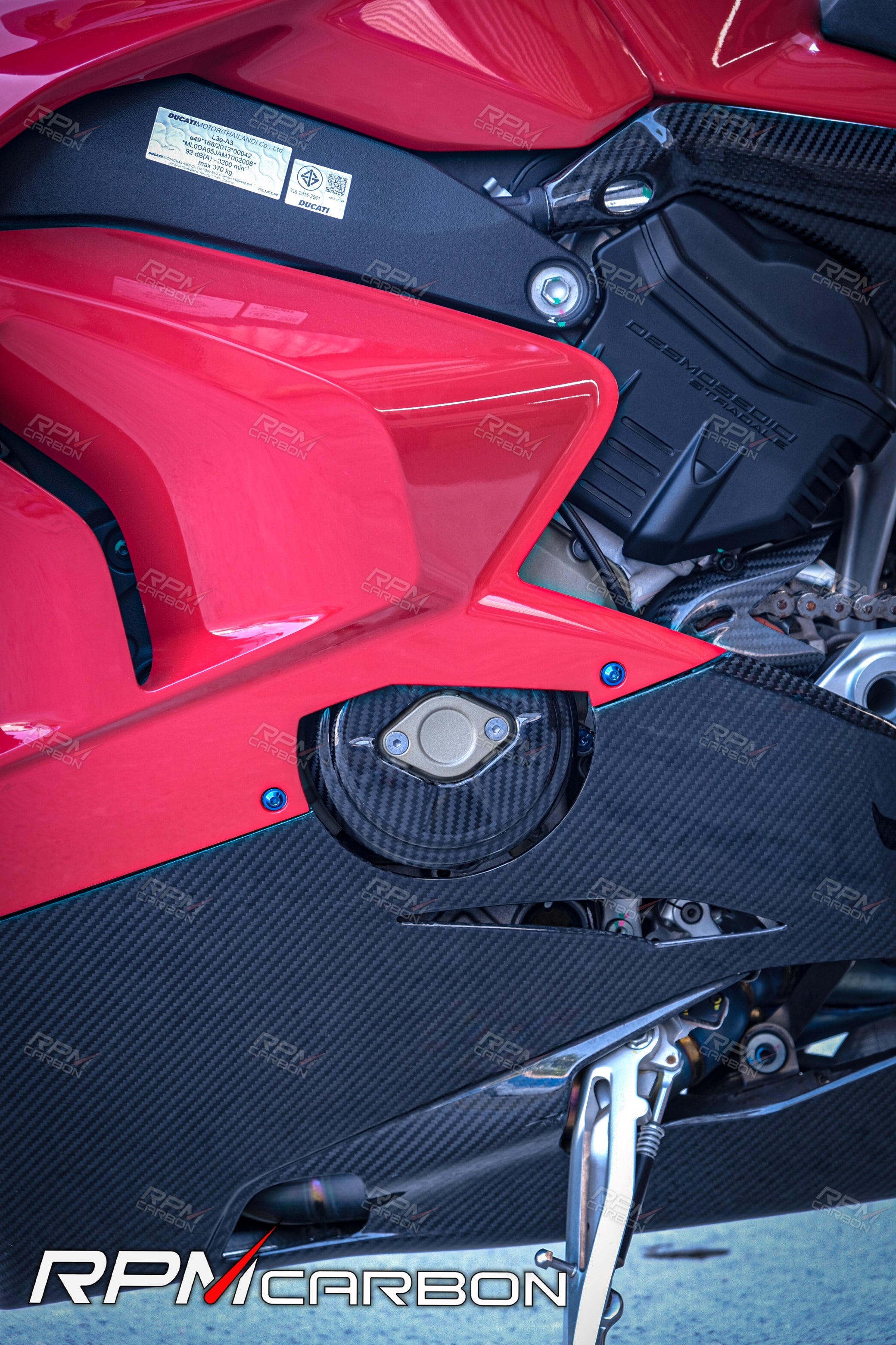 Ducati Streetfighter V4 Carbon Fiber Engine Cover