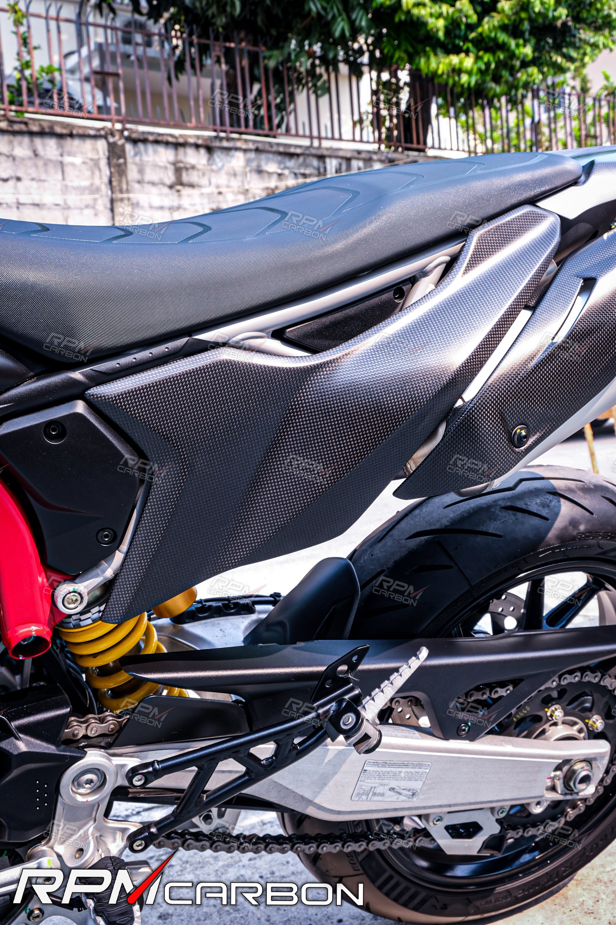 Ducati Hypermotard 698 Carbon Fiber Subframe Side Panels
