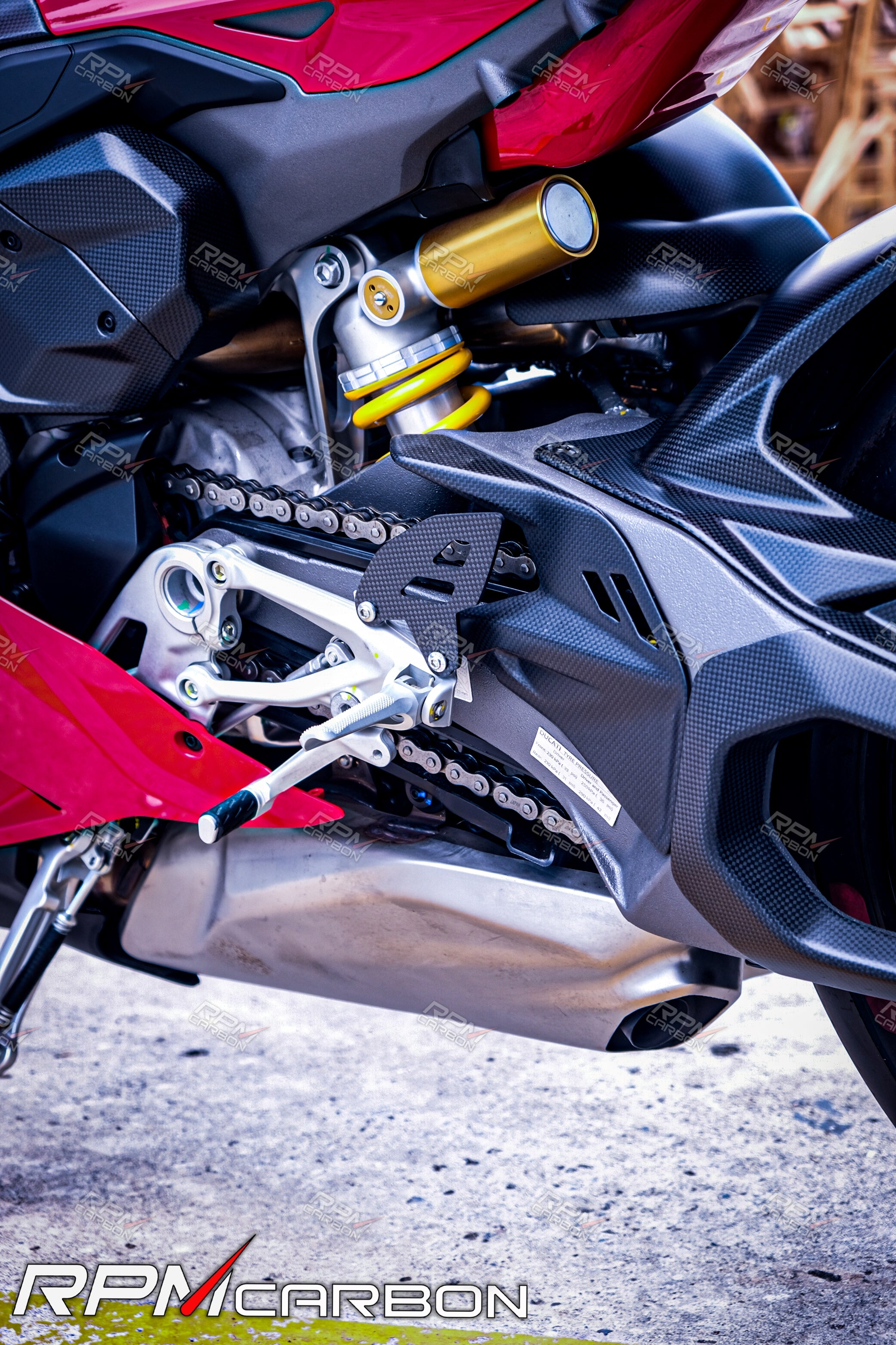 Ducati Panigale V4 Carbon Heel Guards (Performance Version)