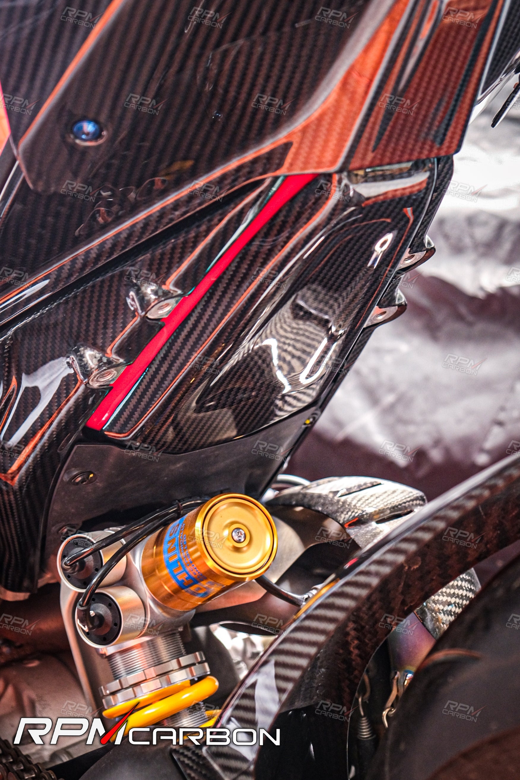 Ducati Panigale/Streetfighter V4 Carbon Fiber Subframe Cover Under