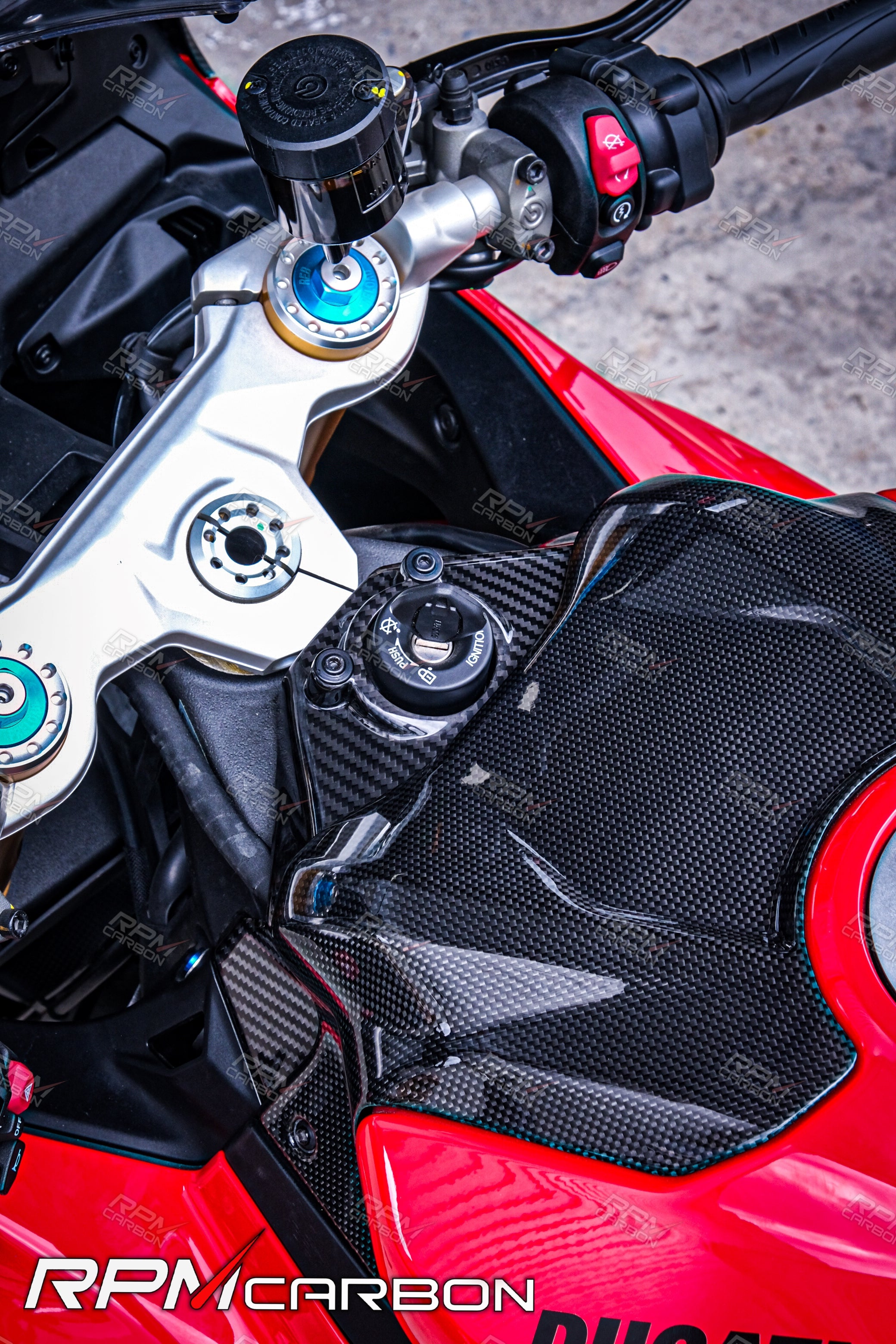Ducati Panigale V2 Carbon Key Ignition Cover