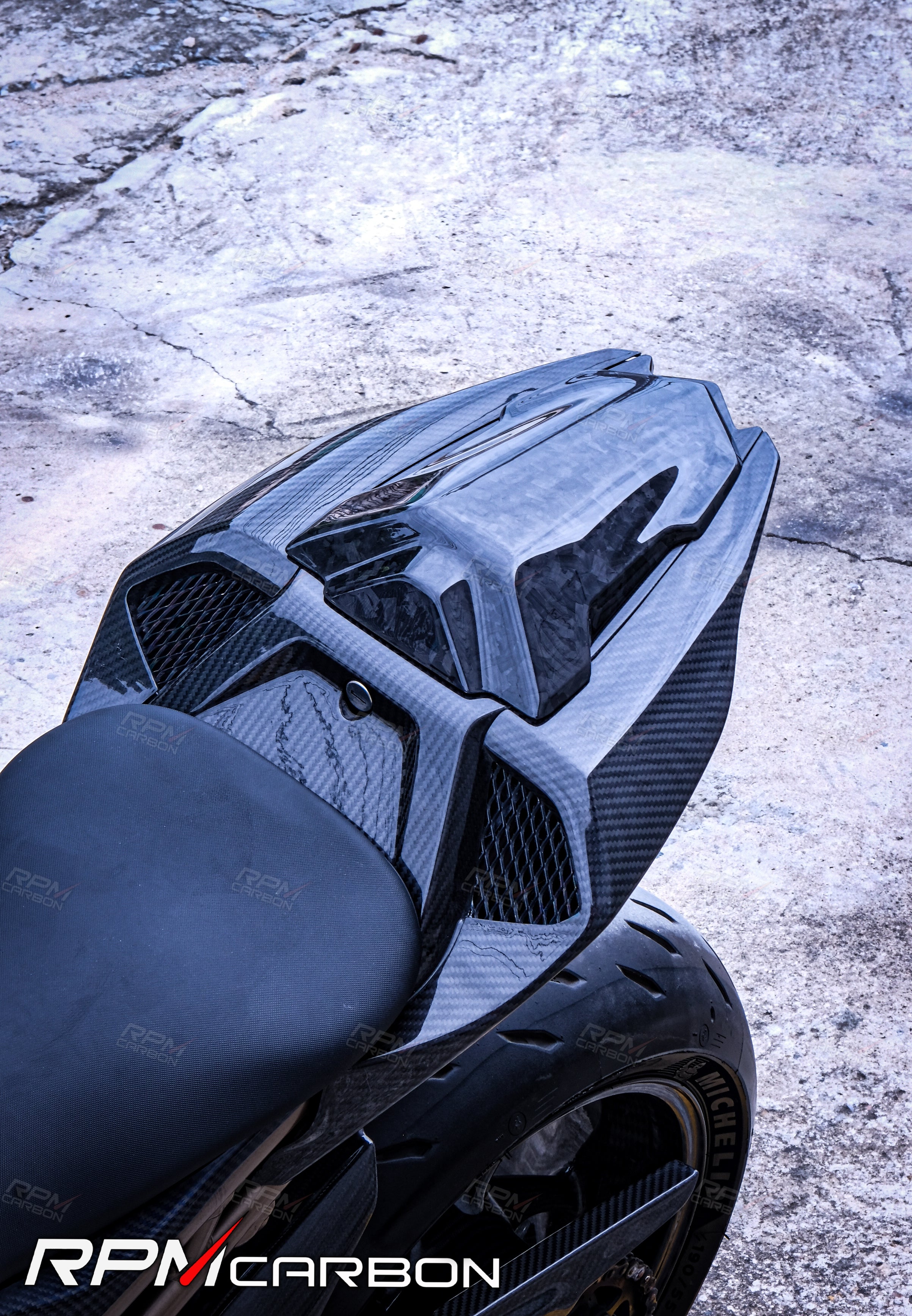 BMW S1000RR Carbon Fiber Tail Side Fairings Panels Cowl