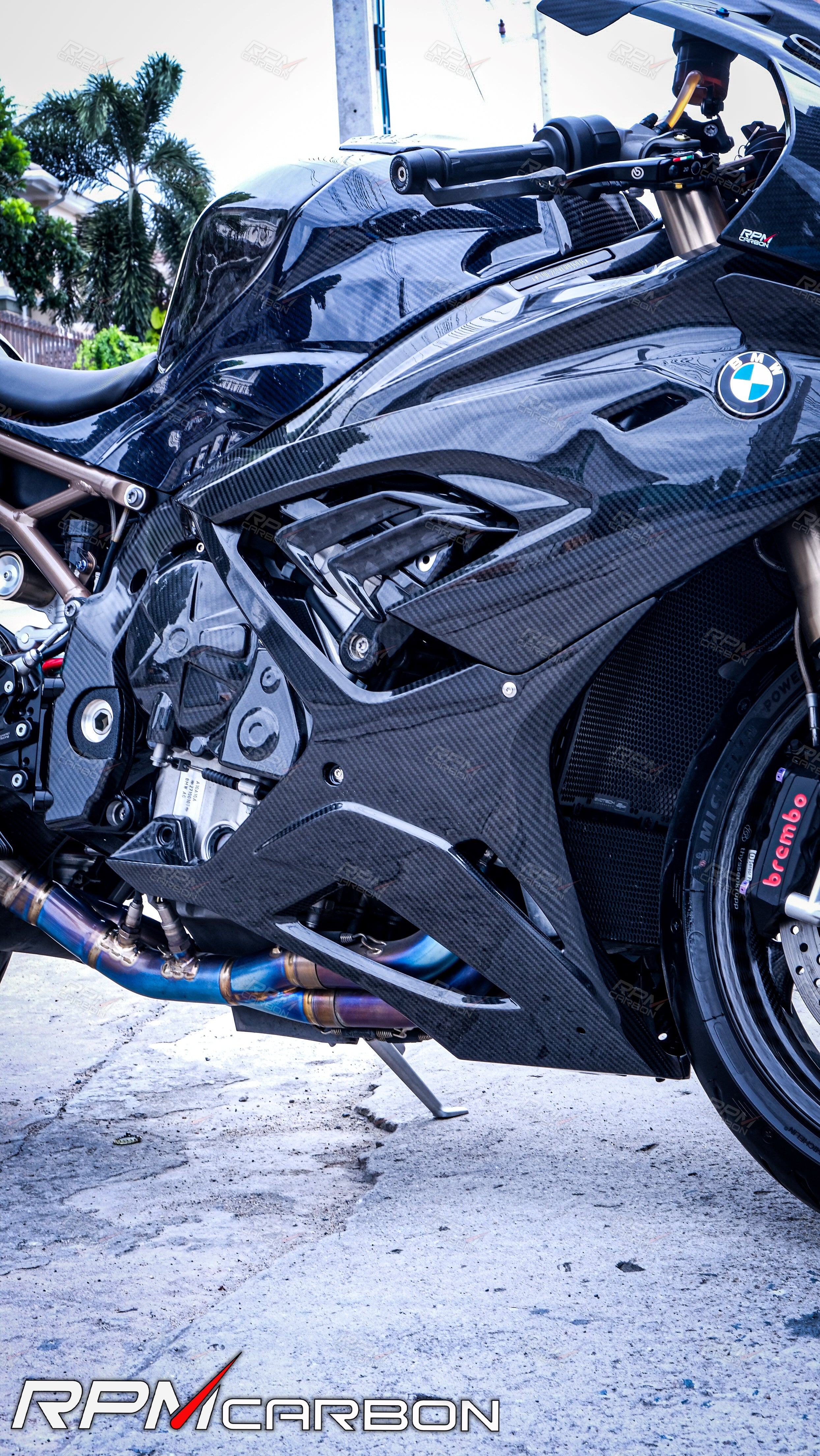 BMW S1000RR Carbon Fiber Lower Side Fairings