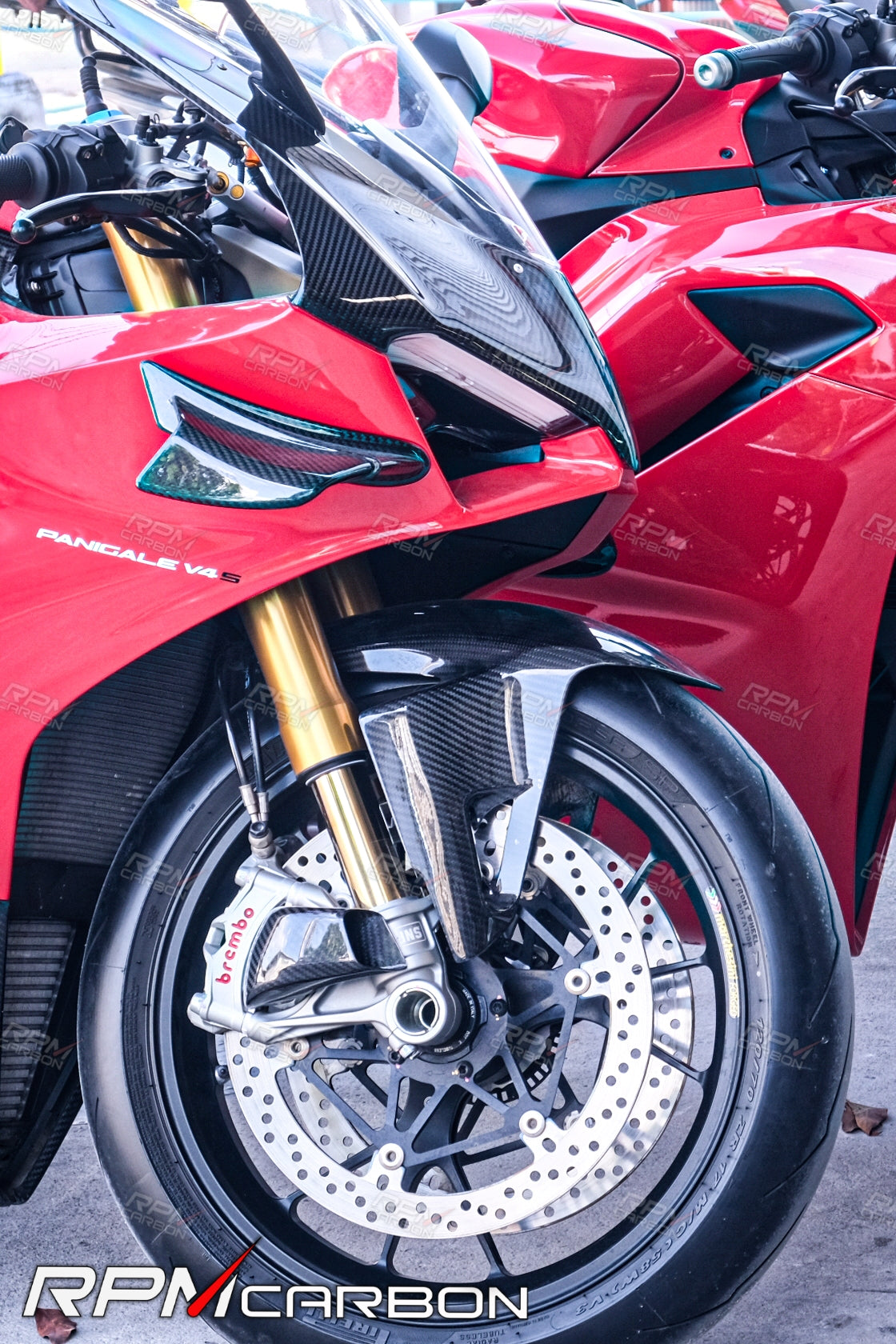 Ducati Panigale/Streetfighter V4 V2 Carbon Fiber Front Fender Hugger Mudguard