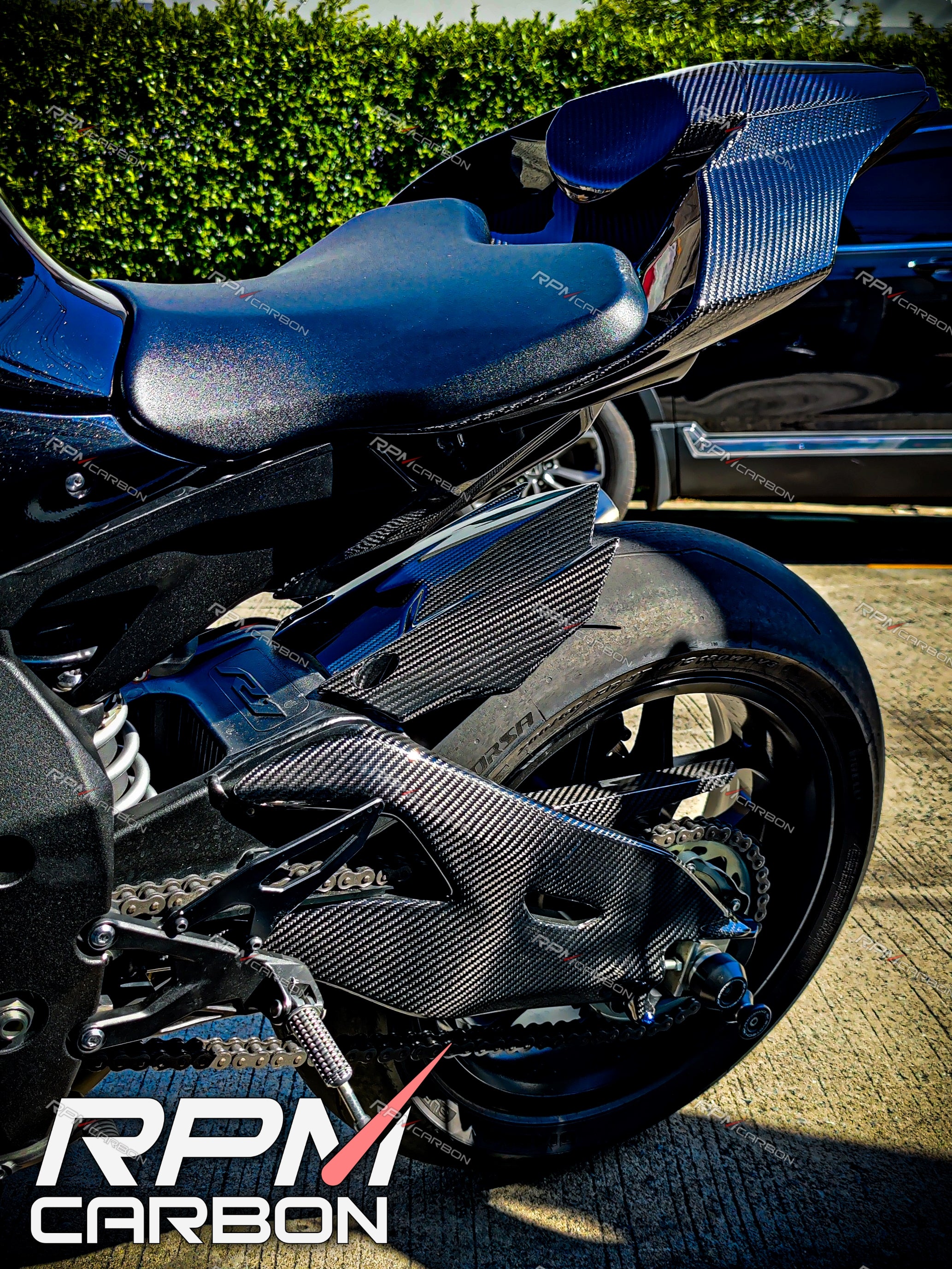Yamaha R1/R1M Carbon Fiber Rear Fender Hugger Mudguard