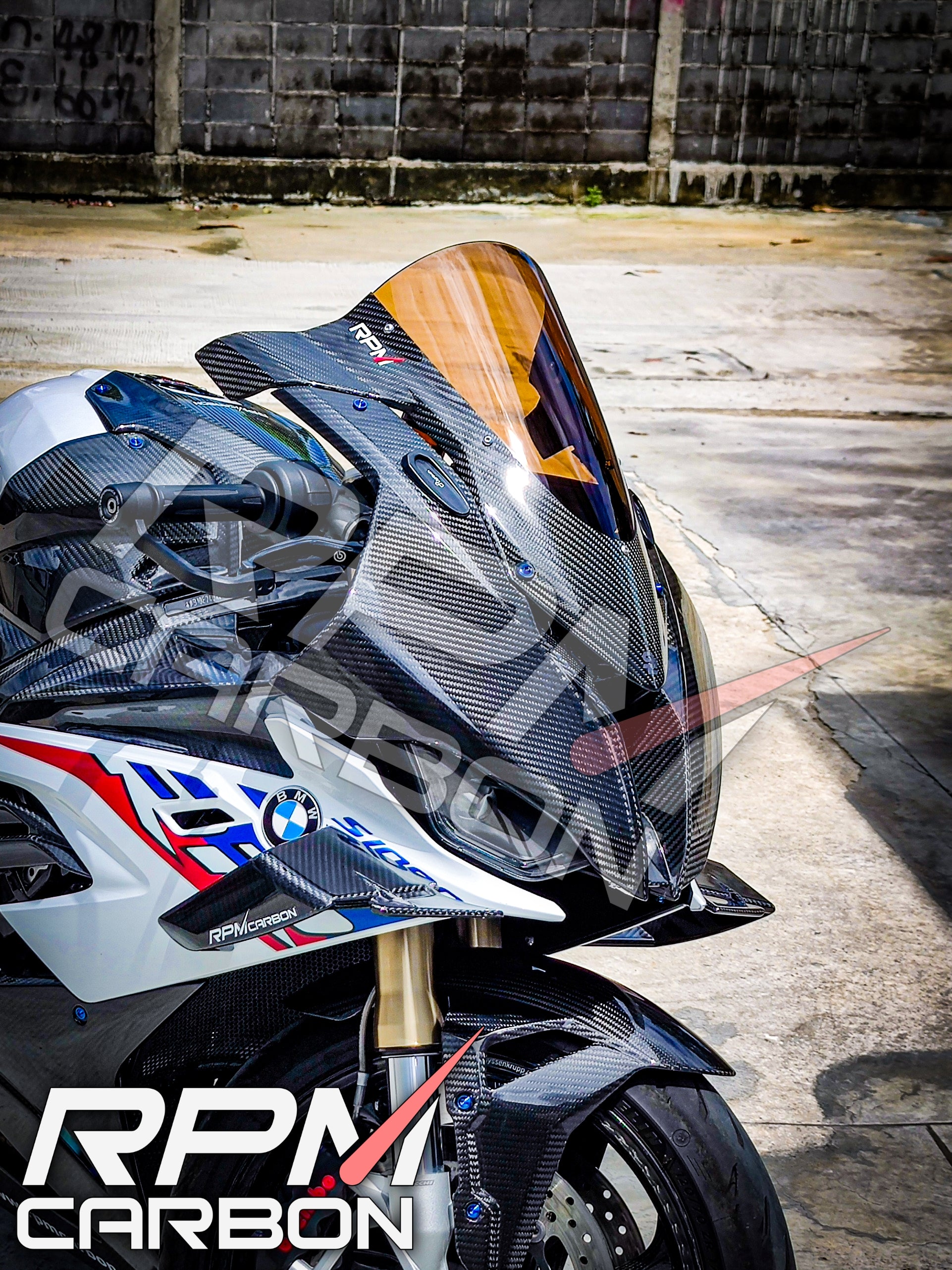 BMW S1000RR 2019 2020 Windshield Carbon - Clear Glass BMW S1000RR 2019 2020 Windshield Carbon - Clear Glass