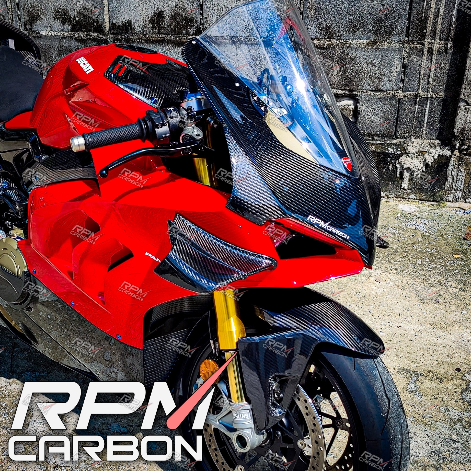 Ducati Panigale V4 Carbon Fiber Winglets (OEM Design)