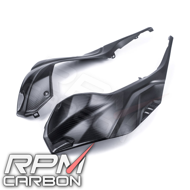 BMW S1000RR S1000R Carbon Fiber Tank Side Panels (Fully Enclosed)