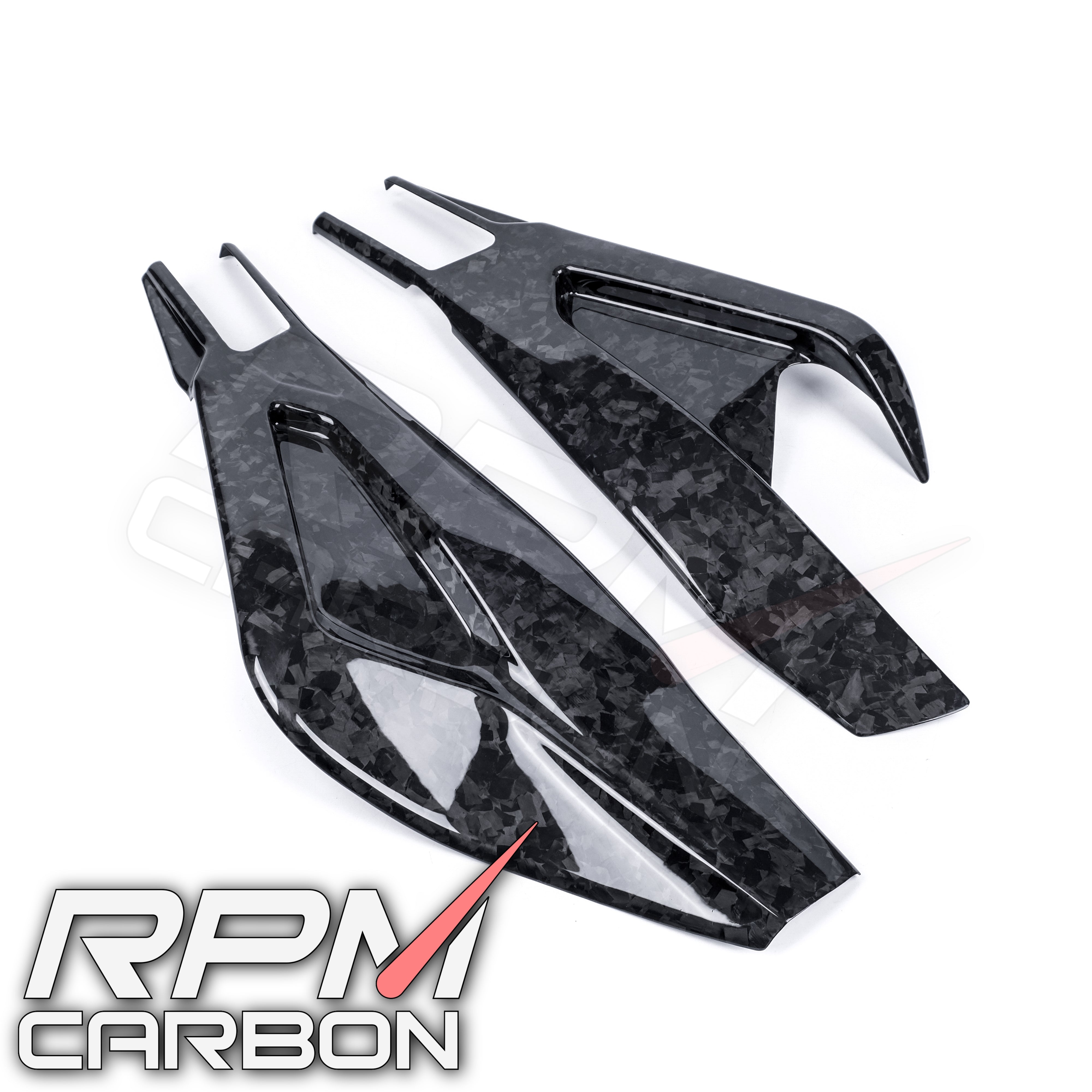 BMW S1000RR Swingarm Covers Protectors Carbon Fiber - WSBK Version