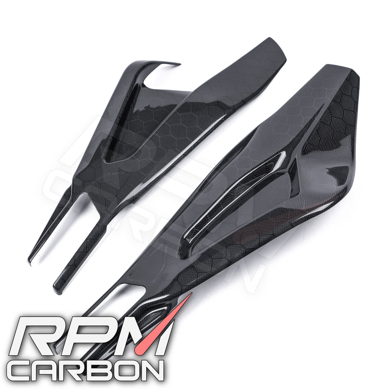 BMW S1000RR S1000R Carbon Fiber Swingarm Covers Protectors Style B WSBK