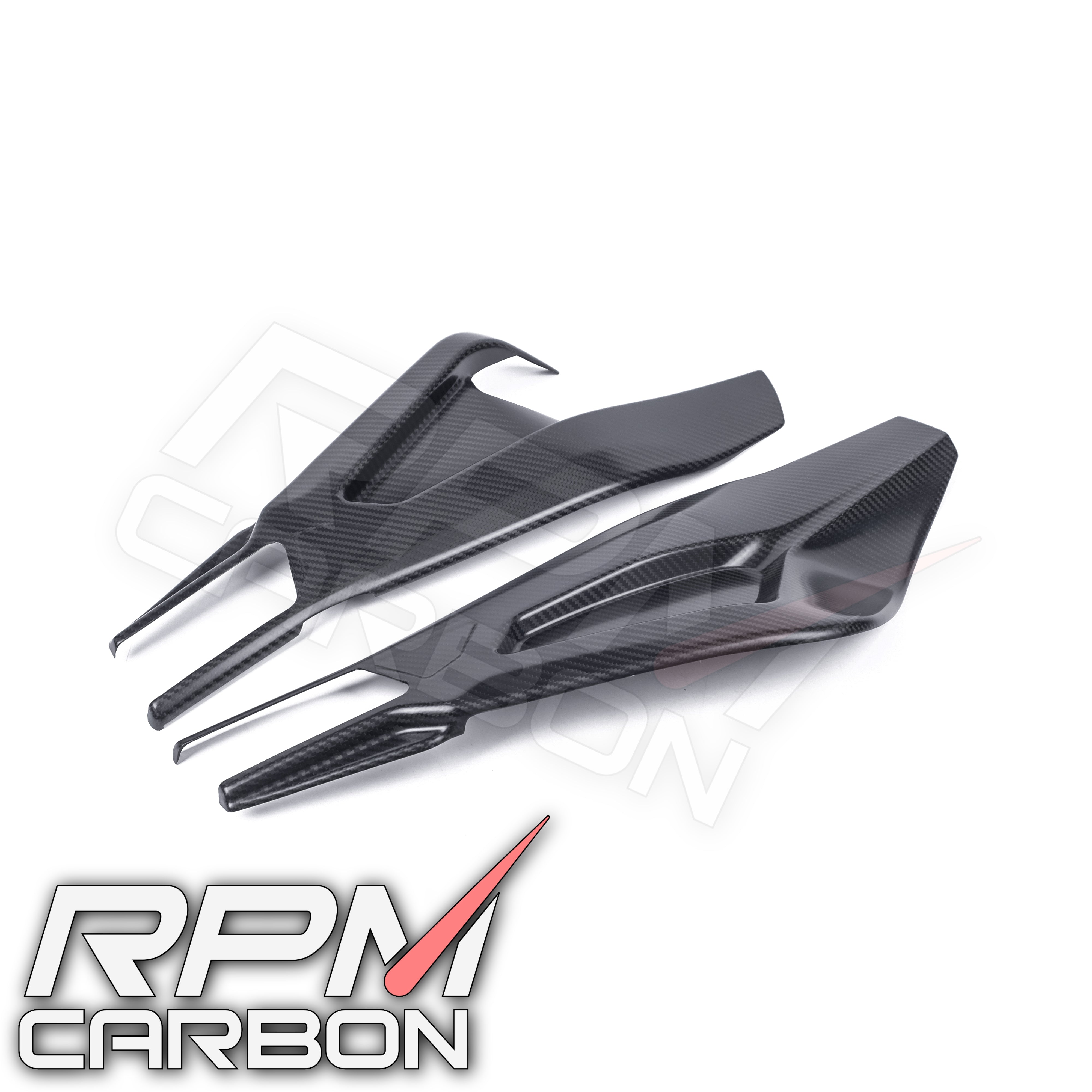 BMW S1000RR Swingarm Covers Protectors Carbon Fiber - WSBK Version
