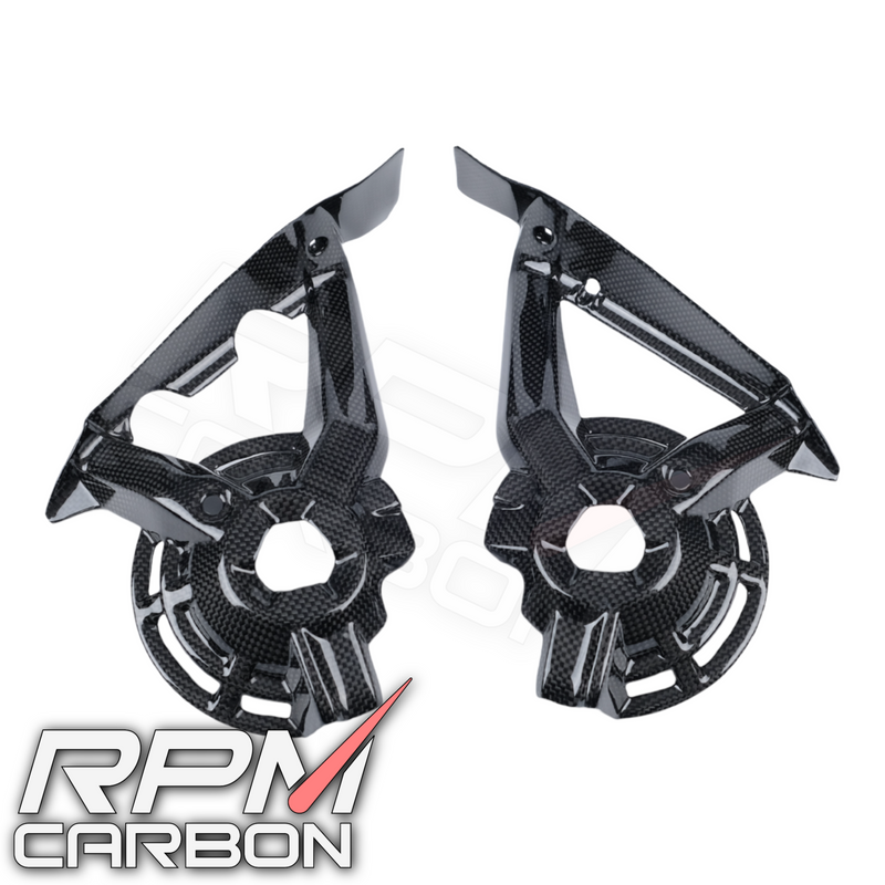 Ducati Hypermotard 950 Carbon Fiber Inner Radiator Fan Guards