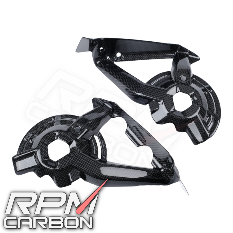 Ducati Hypermotard 950 Carbon Fiber Inner Radiator Fan Guards