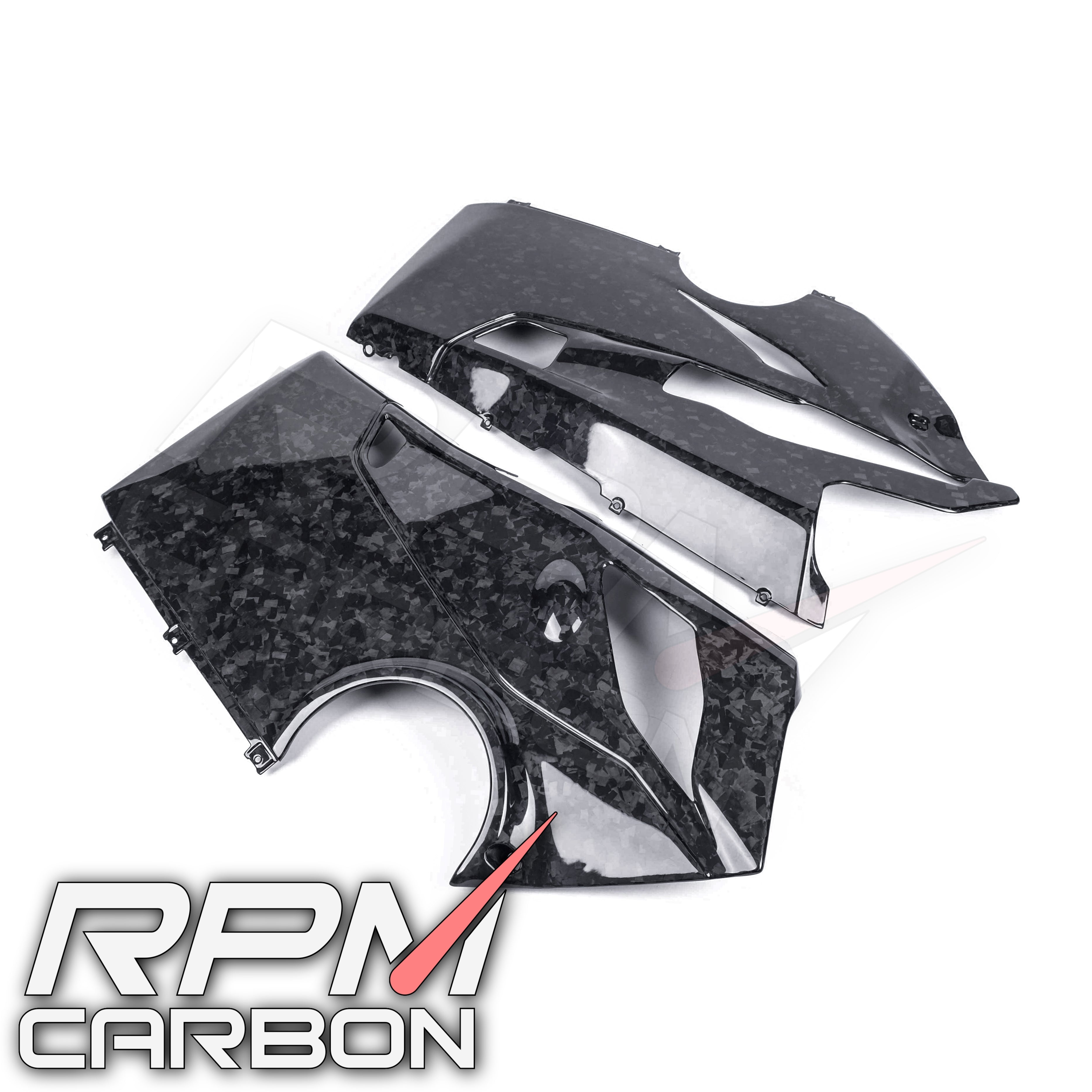 Ducati Panigale V4 Carbon Fiber Lower Side Fairings Belly Pan Akrapovic Version