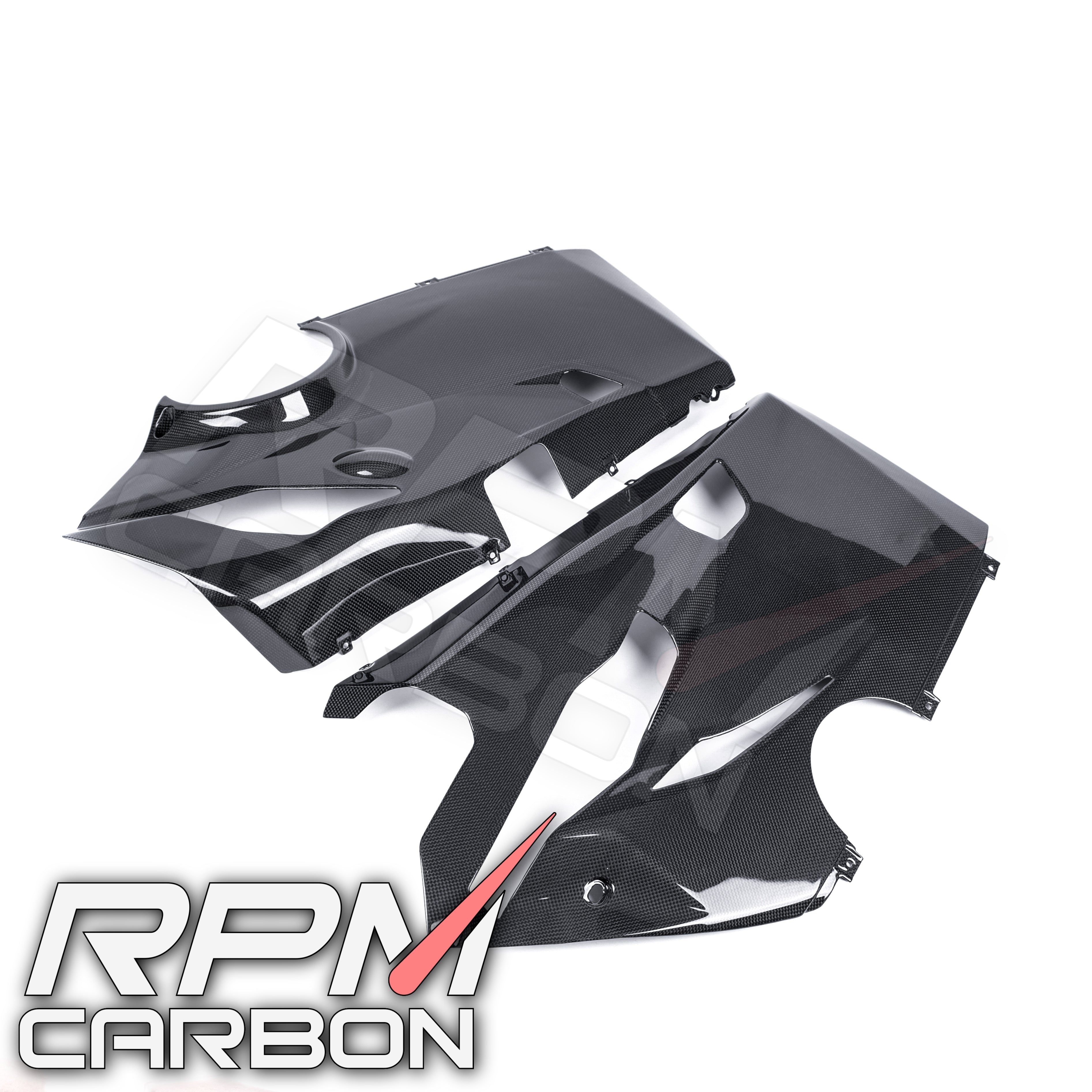 Ducati Panigale V4 Carbon Fiber Lower Side Fairings Belly Pan Akrapovic Version