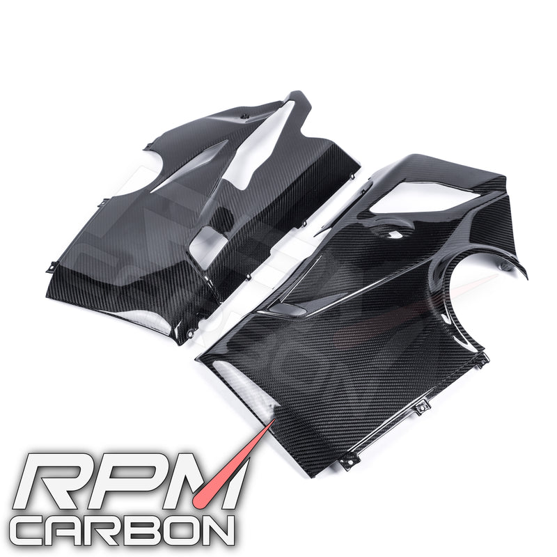 Ducati Panigale V4 Carbon Fiber Lower Side Fairings Belly Pan Akrapovic Version