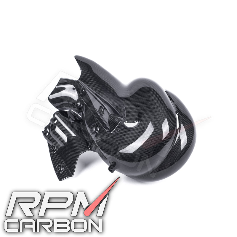 Ducati Panigale/Streetfighter V4 Carbon Fiber Exhaust Cover (EURO 4 Only)