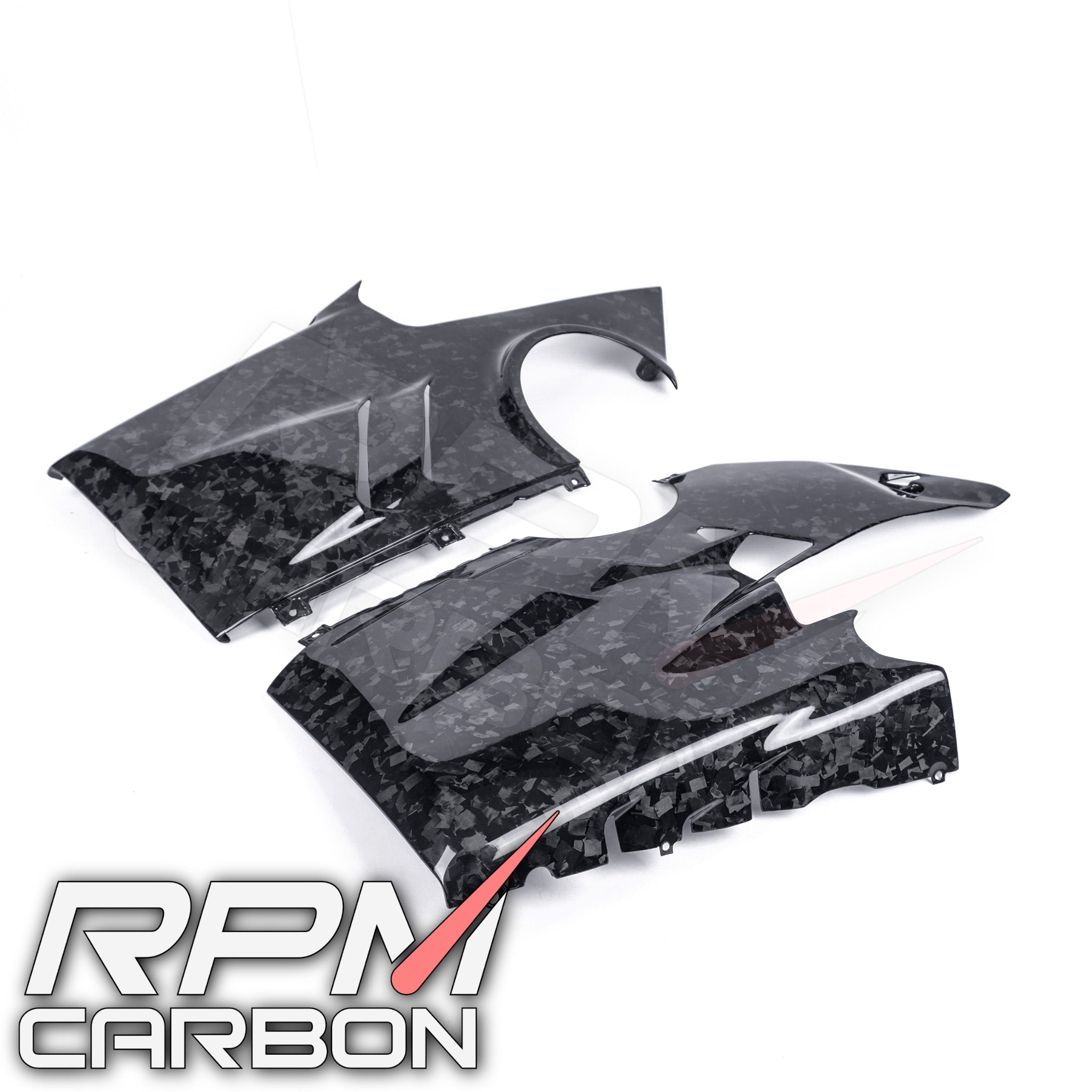 Ducati Panigale V4 Carbon Fiber Lower Side Belly Pan Fairings OEM Design