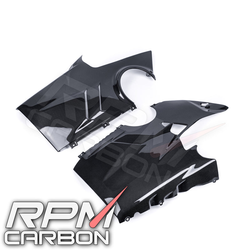 Ducati Panigale V4 Carbon Fiber Lower Side Belly Pan Fairings OEM Design