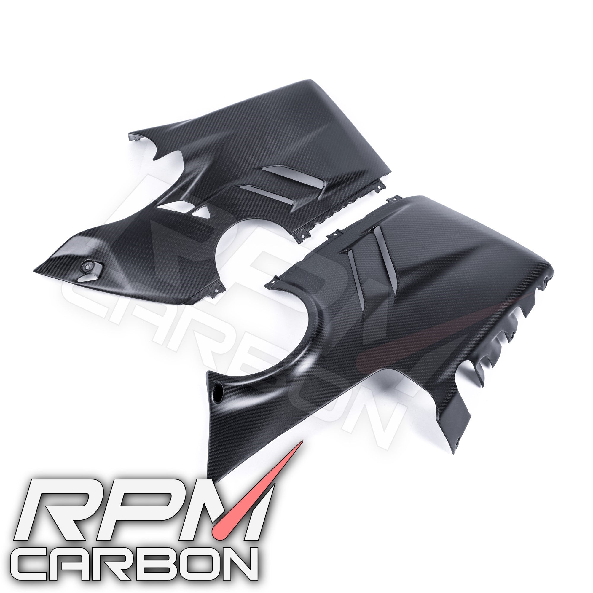 Ducati Panigale V4 Carbon Fiber Lower Side Belly Pan Fairings OEM Design