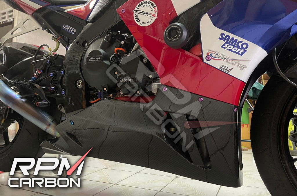 Honda CBR1000RR-R Carbon Fiber Belly Pan Lower Side Fairings (Read Des