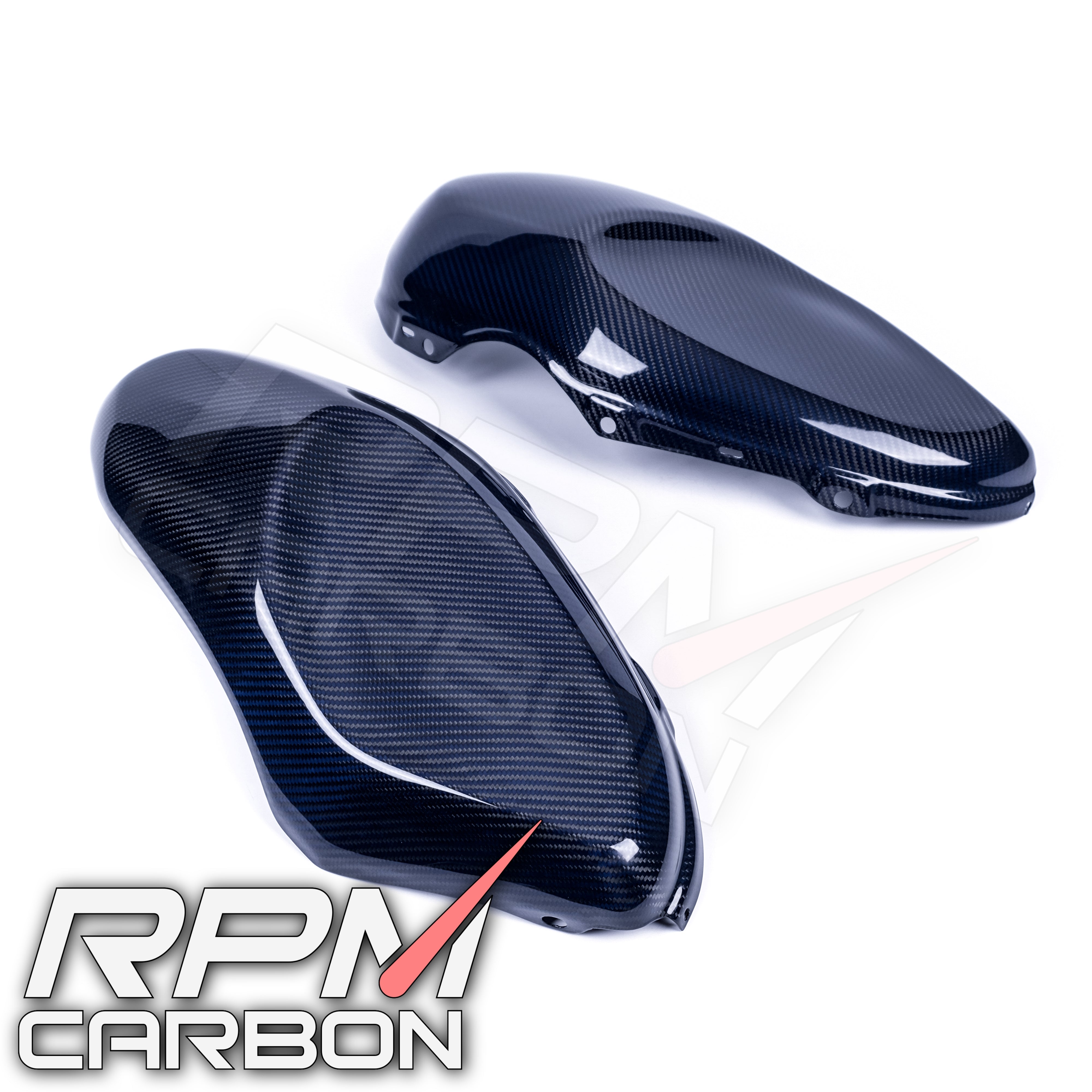Blue Carbon Fiber Side Tank Covers for Yamaha XSR900