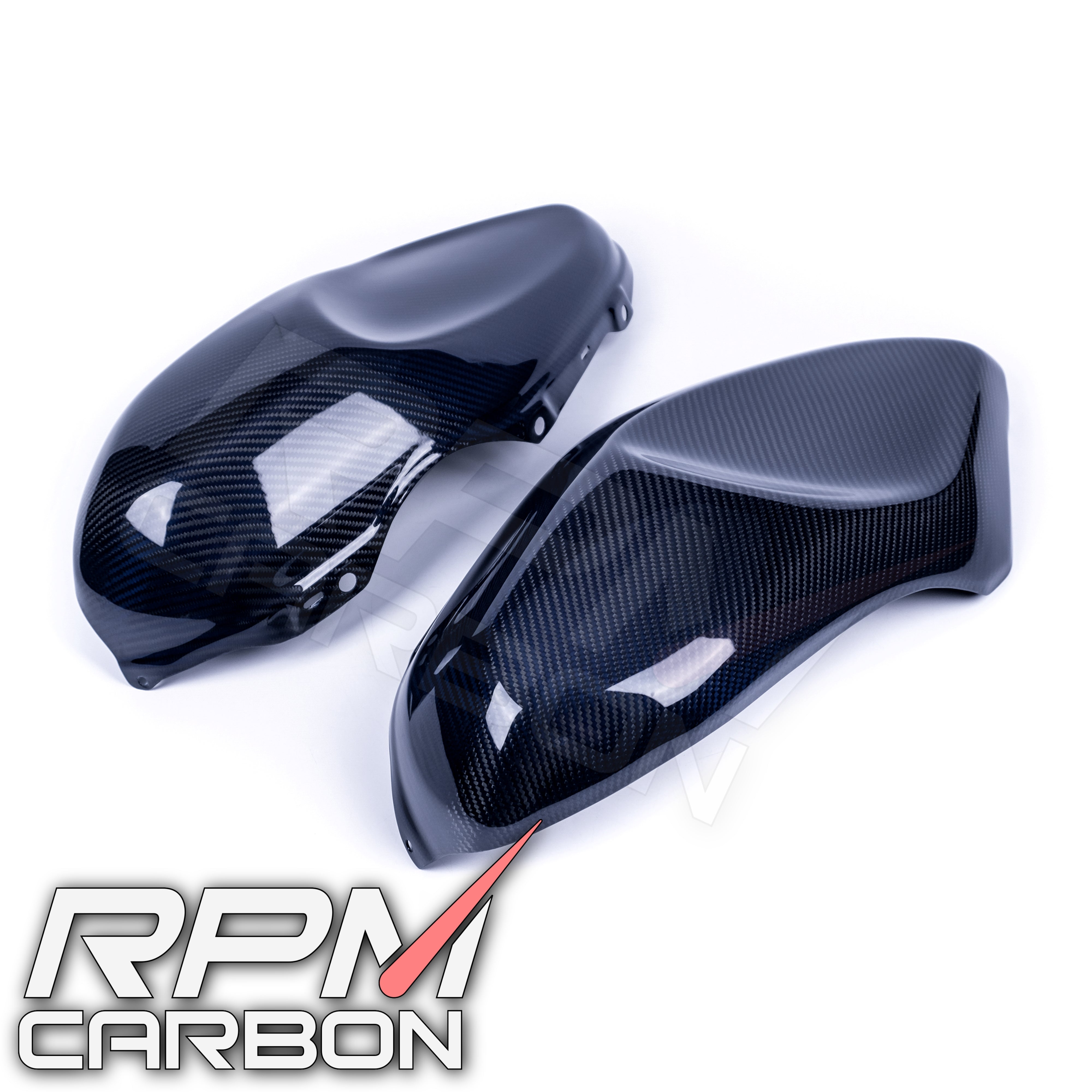 Blue Carbon Fiber Side Tank Covers for Yamaha XSR900
